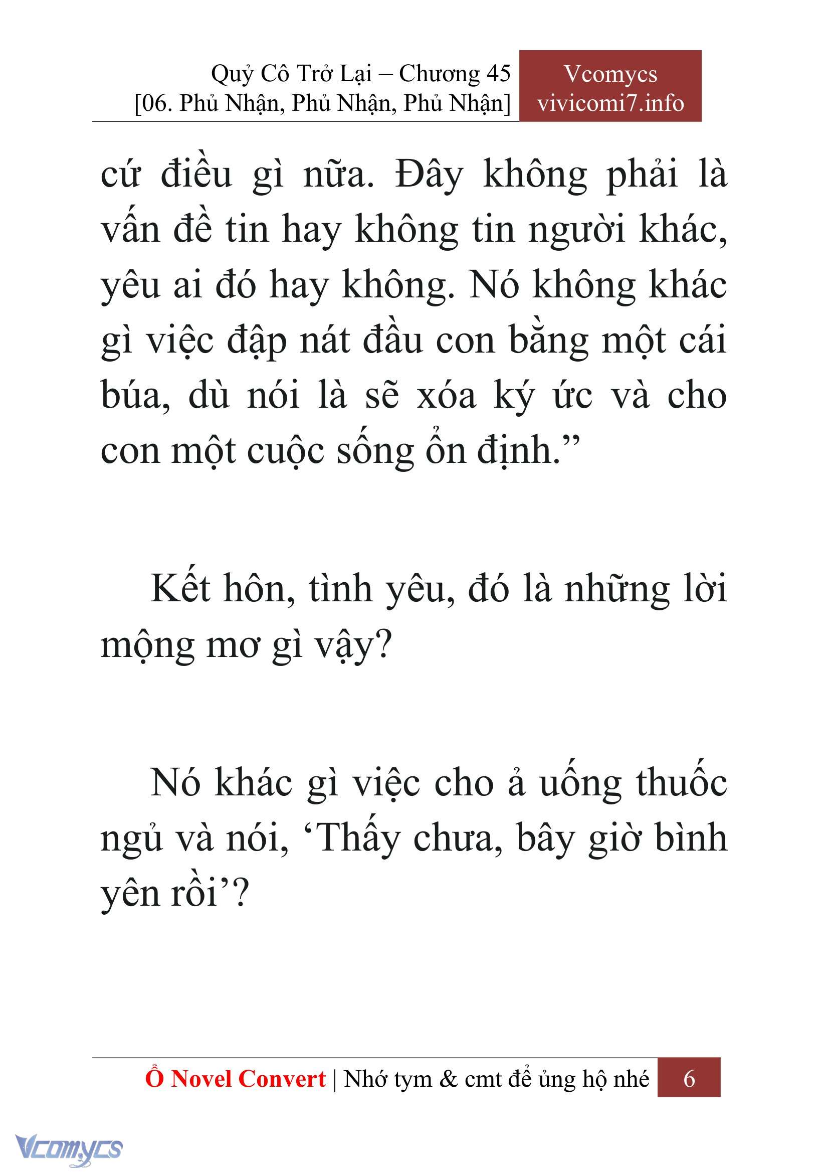 [Novel] Quý Cô Trở Lại Chap 45 - Trang 2