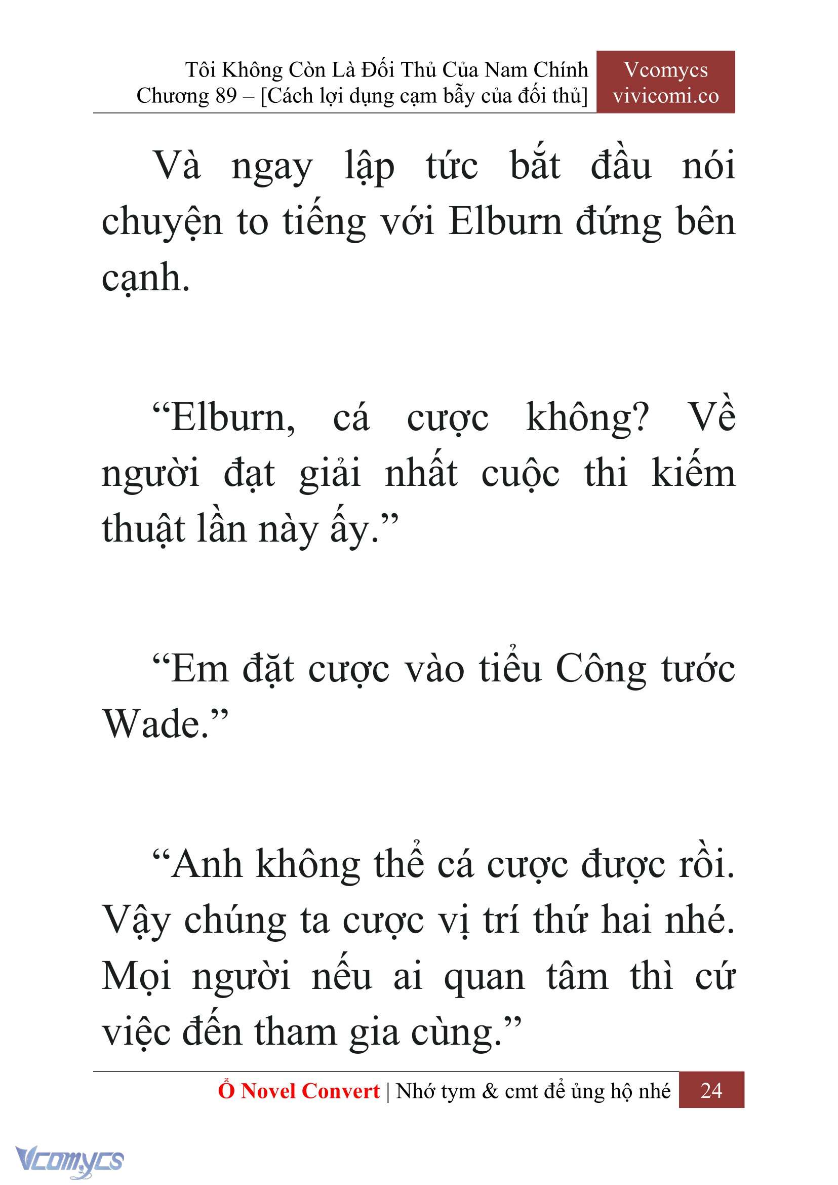 [Novel] Tôi Không Còn Là Đối Thủ Của Nam Chính Chap 89 - Trang 2