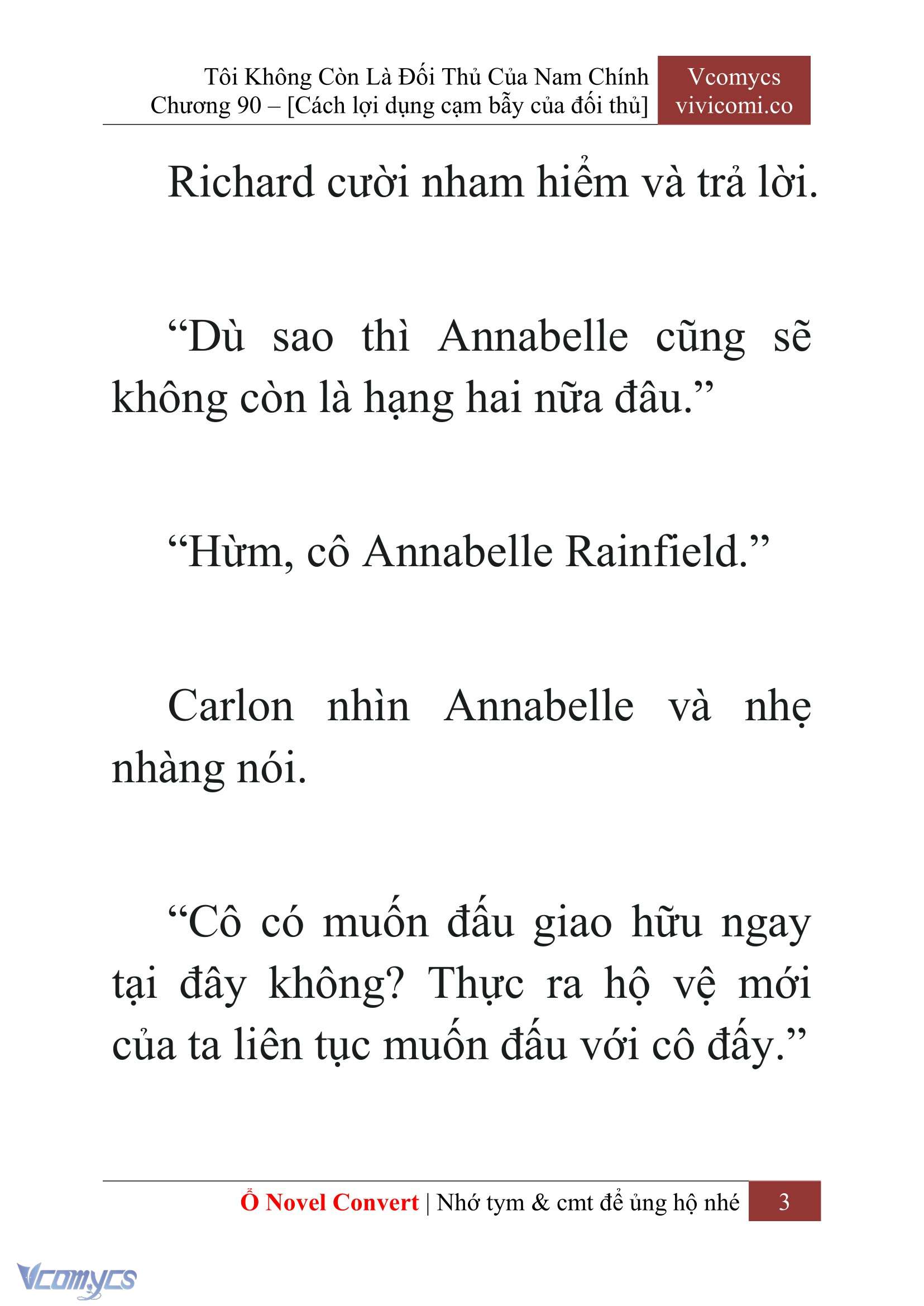 [Novel] Tôi Không Còn Là Đối Thủ Của Nam Chính Chap 90 - Trang 2