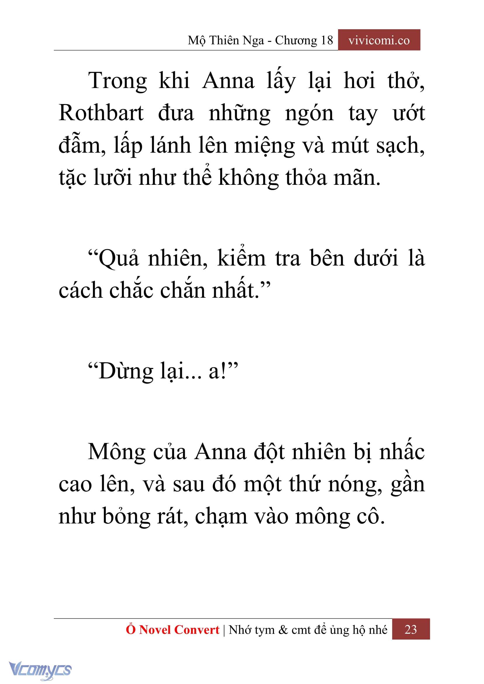 [Novel] Mộ Thiên Nga Chap 18 - Trang 2