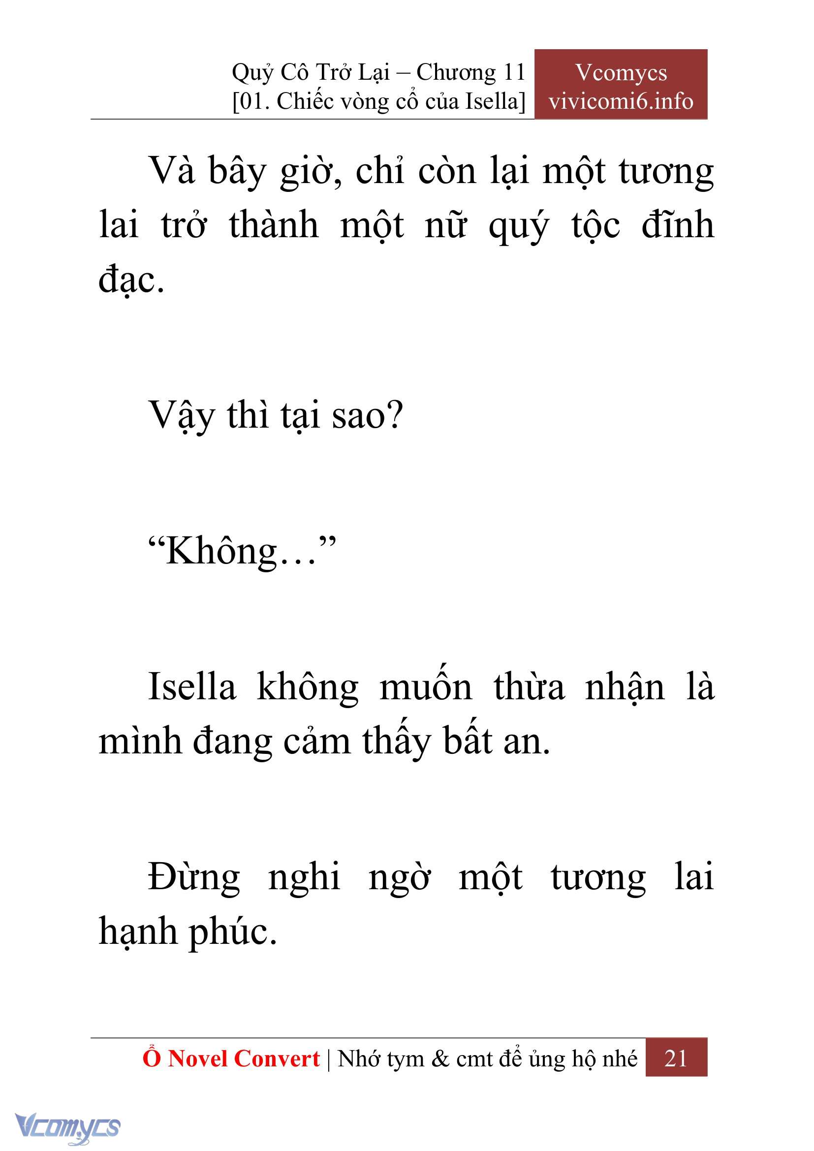 [Novel] Quý Cô Trở Lại Chap 11 - Trang 2
