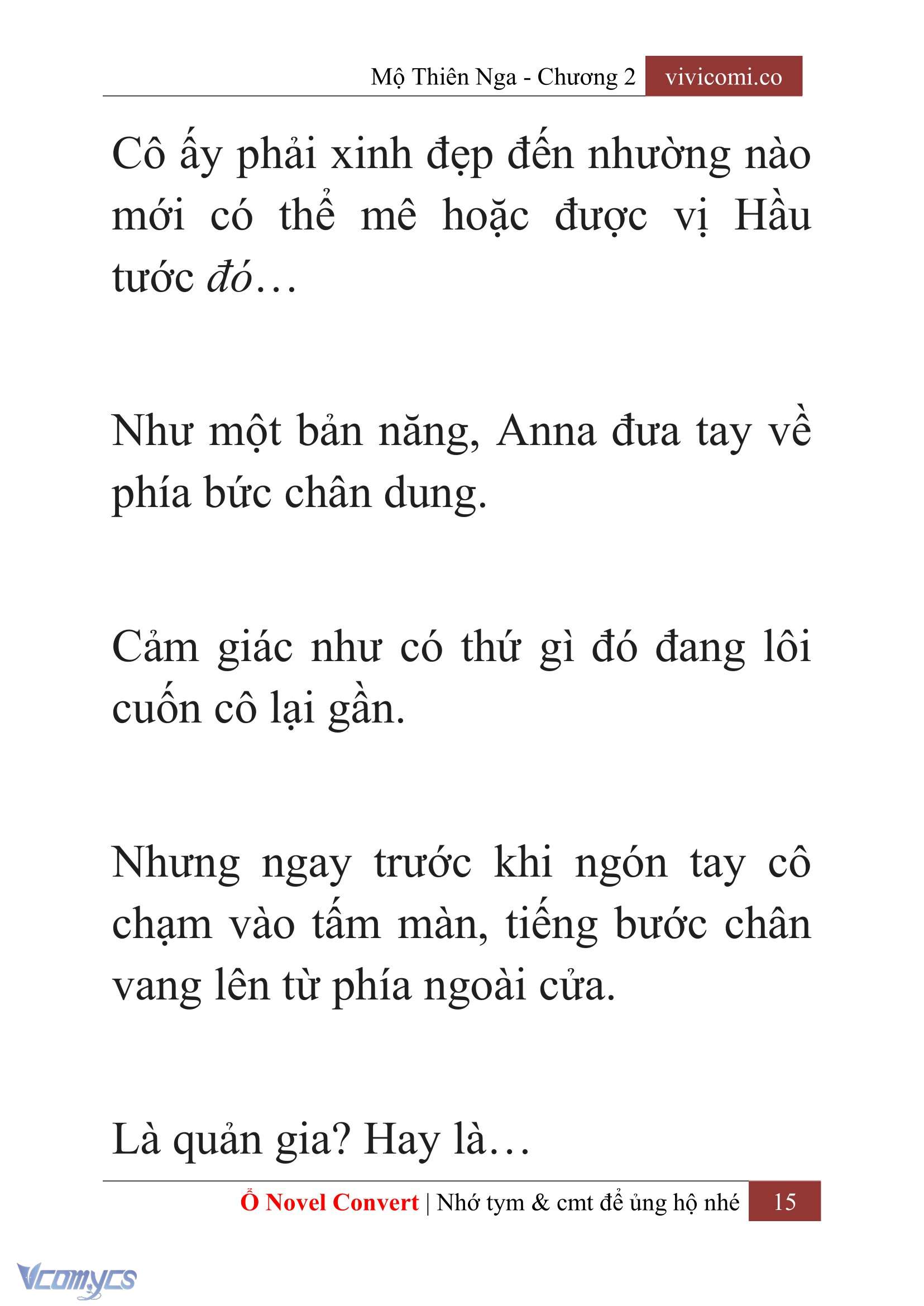 [Novel] Mộ Thiên Nga Chap 2 - Trang 2