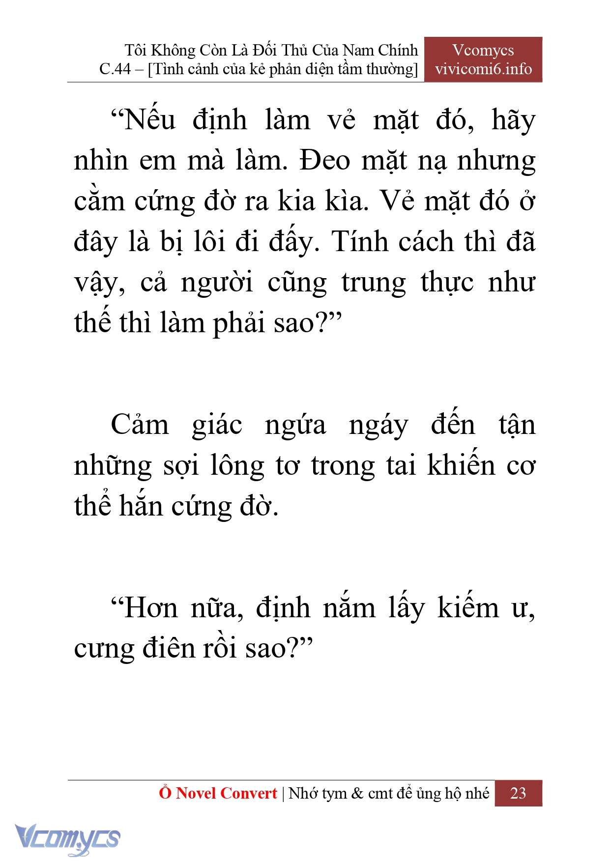 [Novel] Tôi Không Còn Là Đối Thủ Của Nam Chính Chap 44 - Trang 2