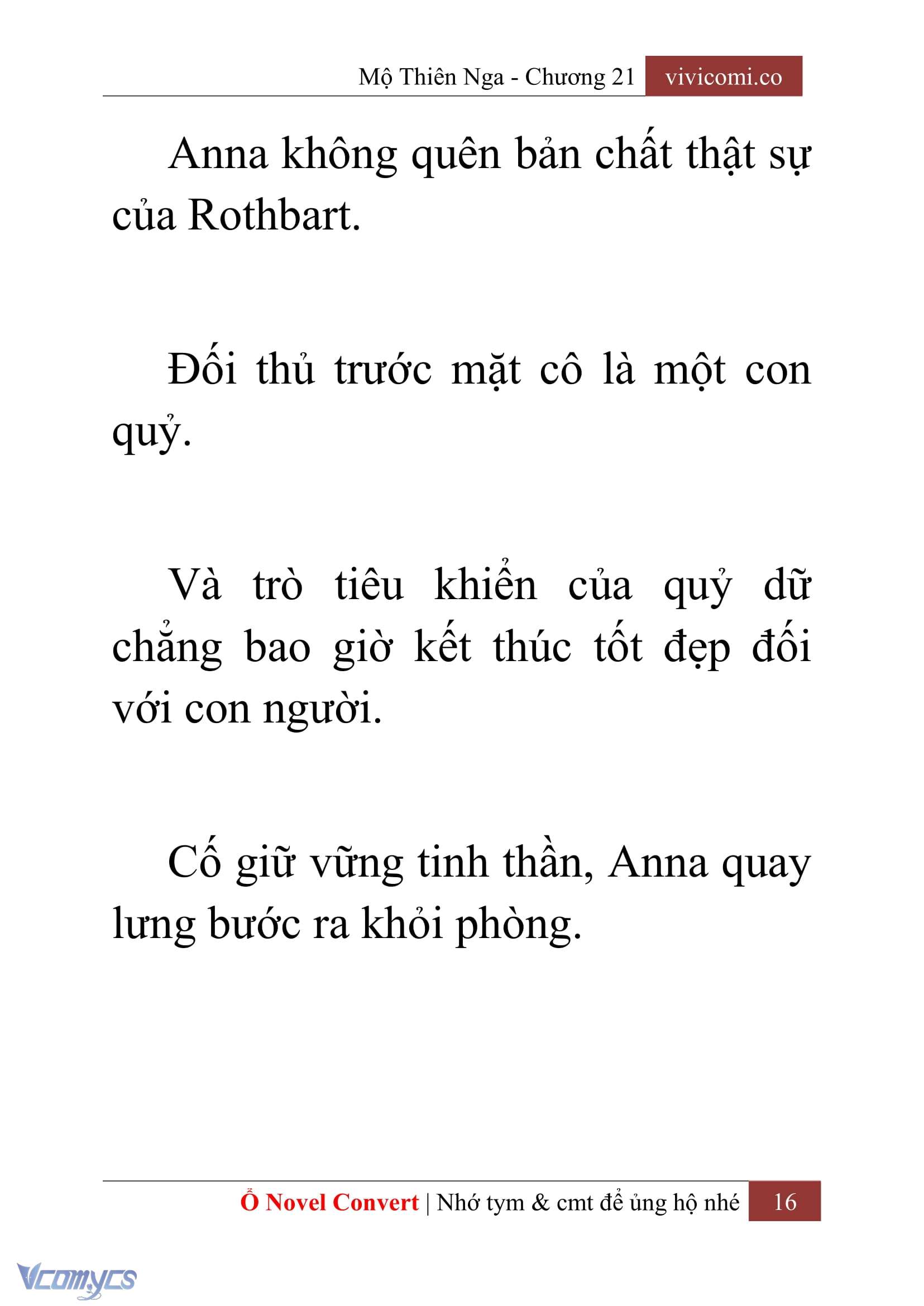 [Novel] Mộ Thiên Nga Chap 21 - Trang 2