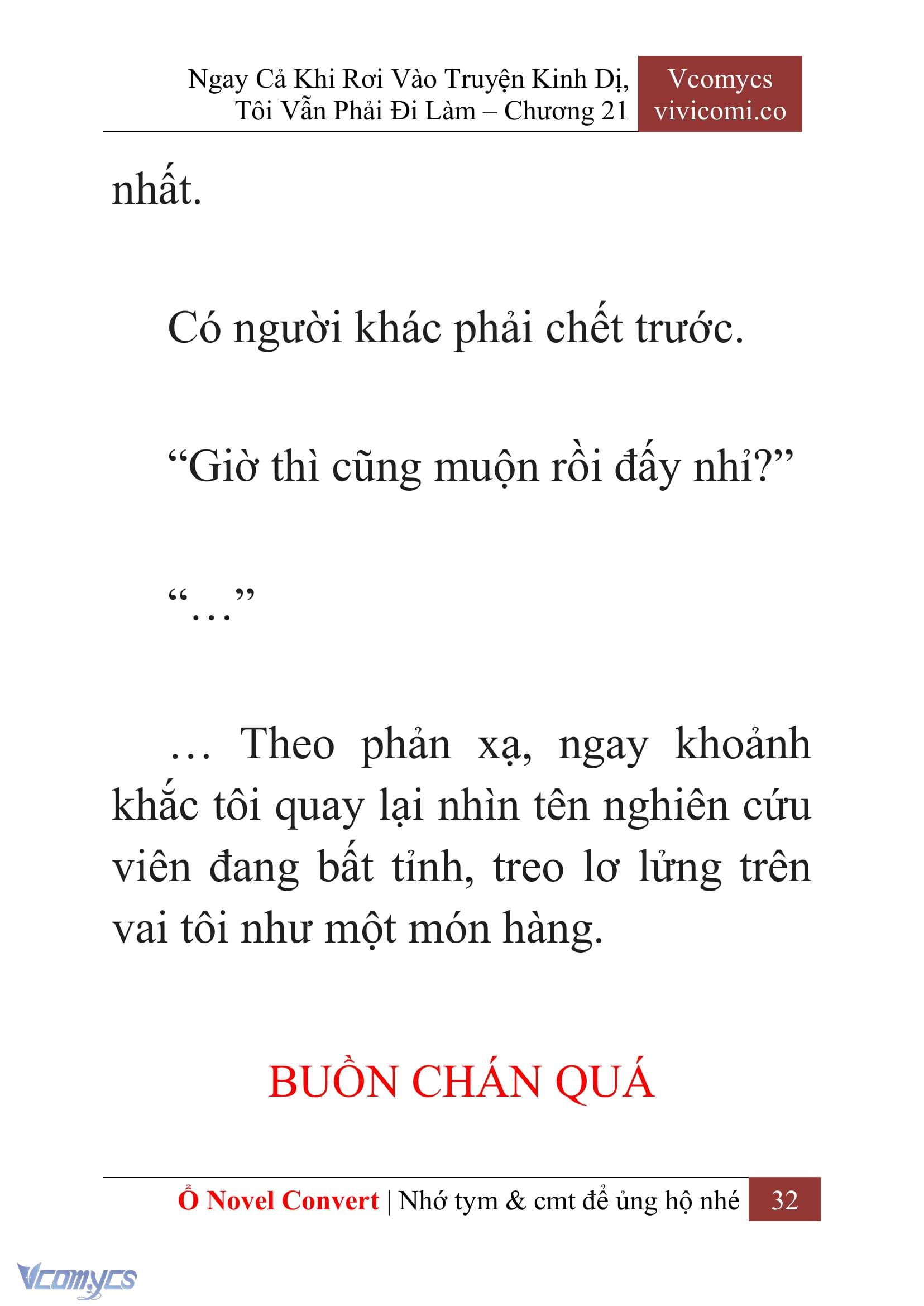 [Novel] Ngay Cả Khi Rơi Vào Truyện Kinh Dị, Tôi Vẫn Phải Đi Làm Chap 21 - Trang 2