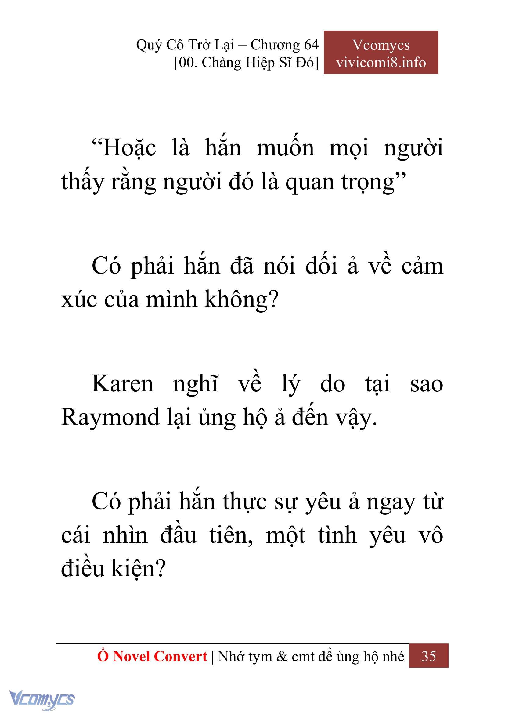 [Novel] Quý Cô Trở Lại Chap 64 - Trang 2