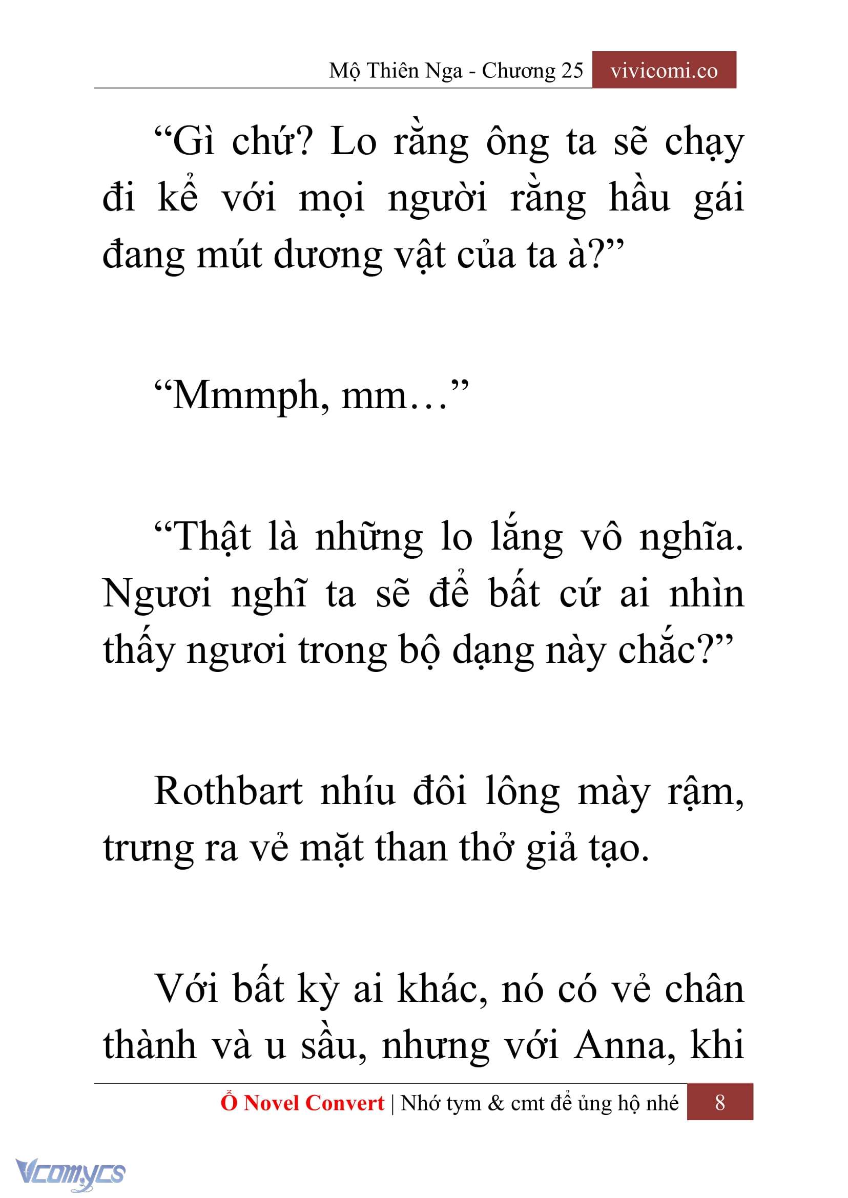 [Novel] Mộ Thiên Nga Chap 25 - Trang 2