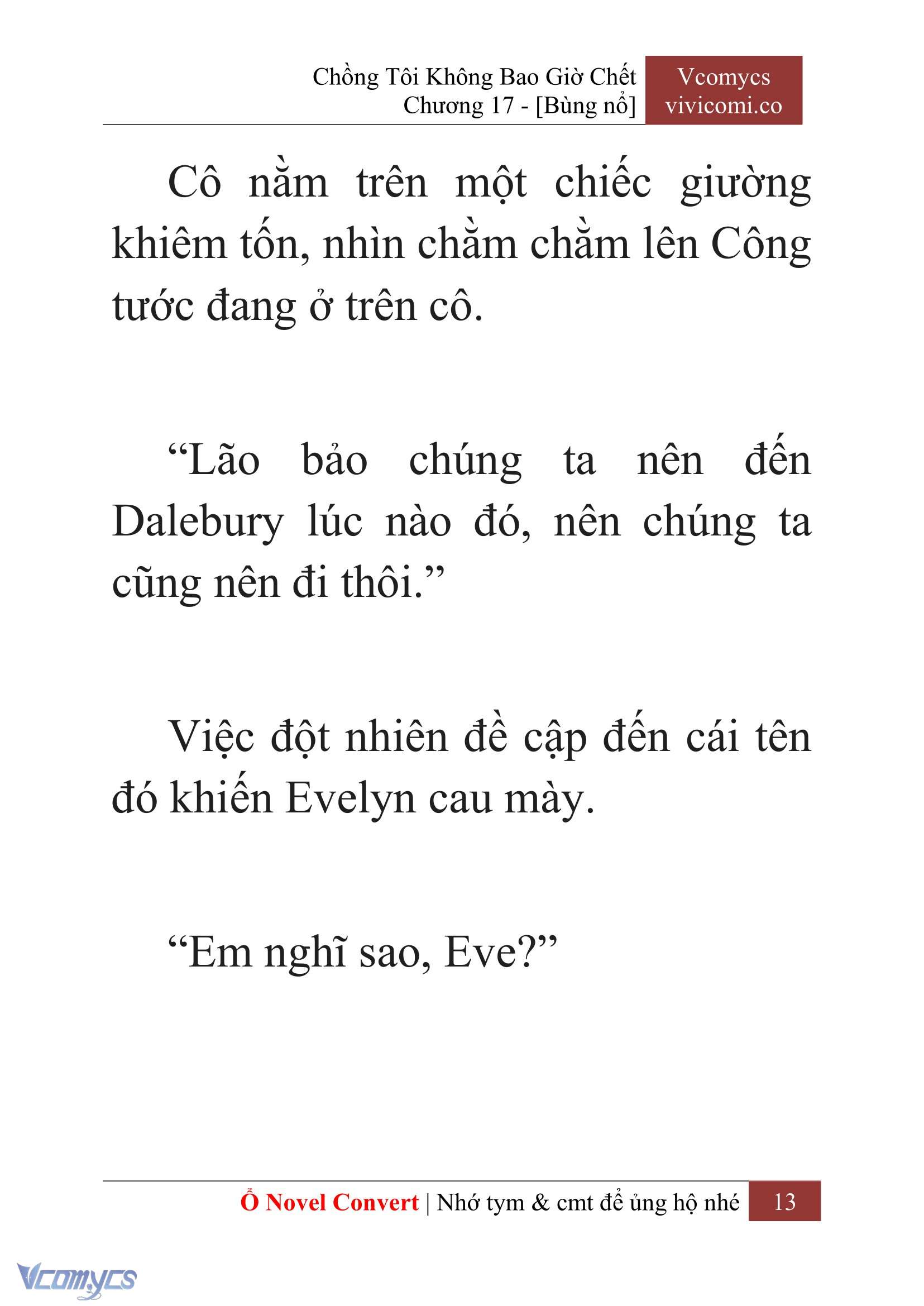 [Novel] Chồng Tôi Không Bao Giờ Chết Chap 17 - Trang 2