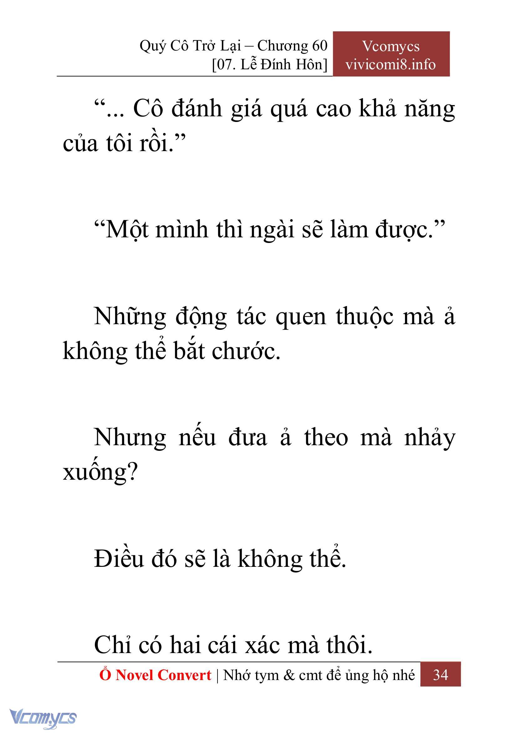 [Novel] Quý Cô Trở Lại Chap 60 - Trang 2