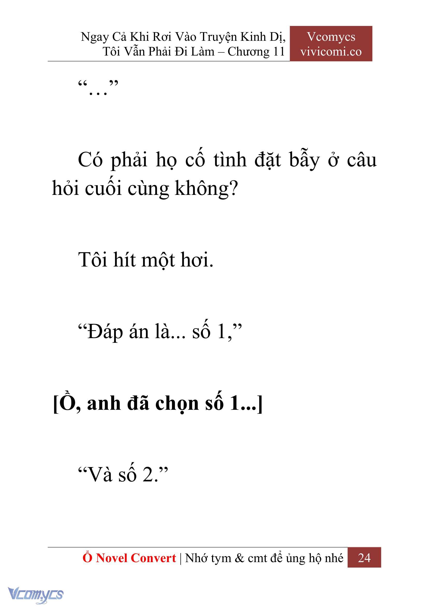 [Novel] Ngay Cả Khi Rơi Vào Truyện Kinh Dị, Tôi Vẫn Phải Đi Làm Chap 11 - Trang 2