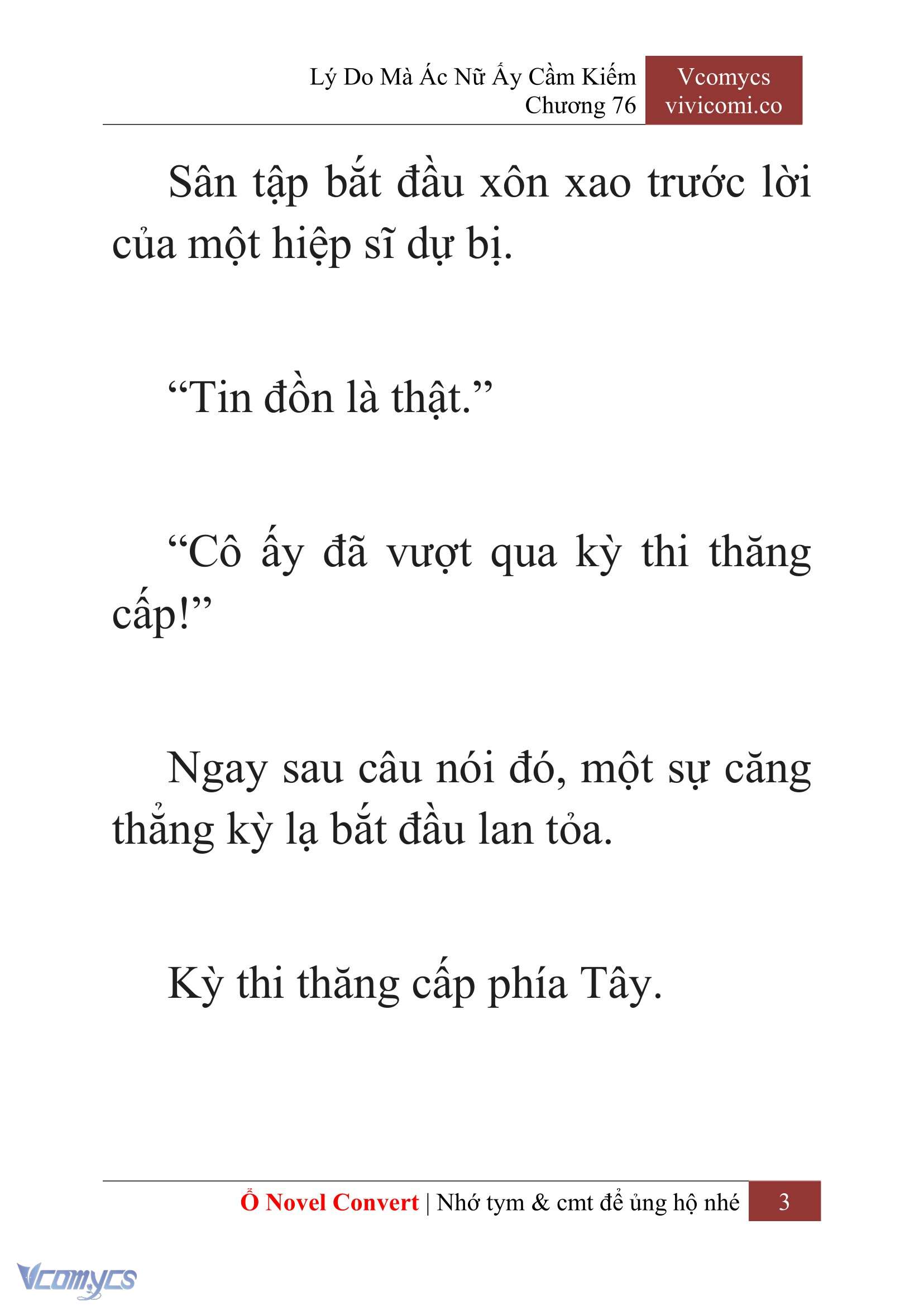 [Novel] Lý Do Mà Ác Nữ Ấy Cầm Kiếm Chap 76 - Next Chap 77
