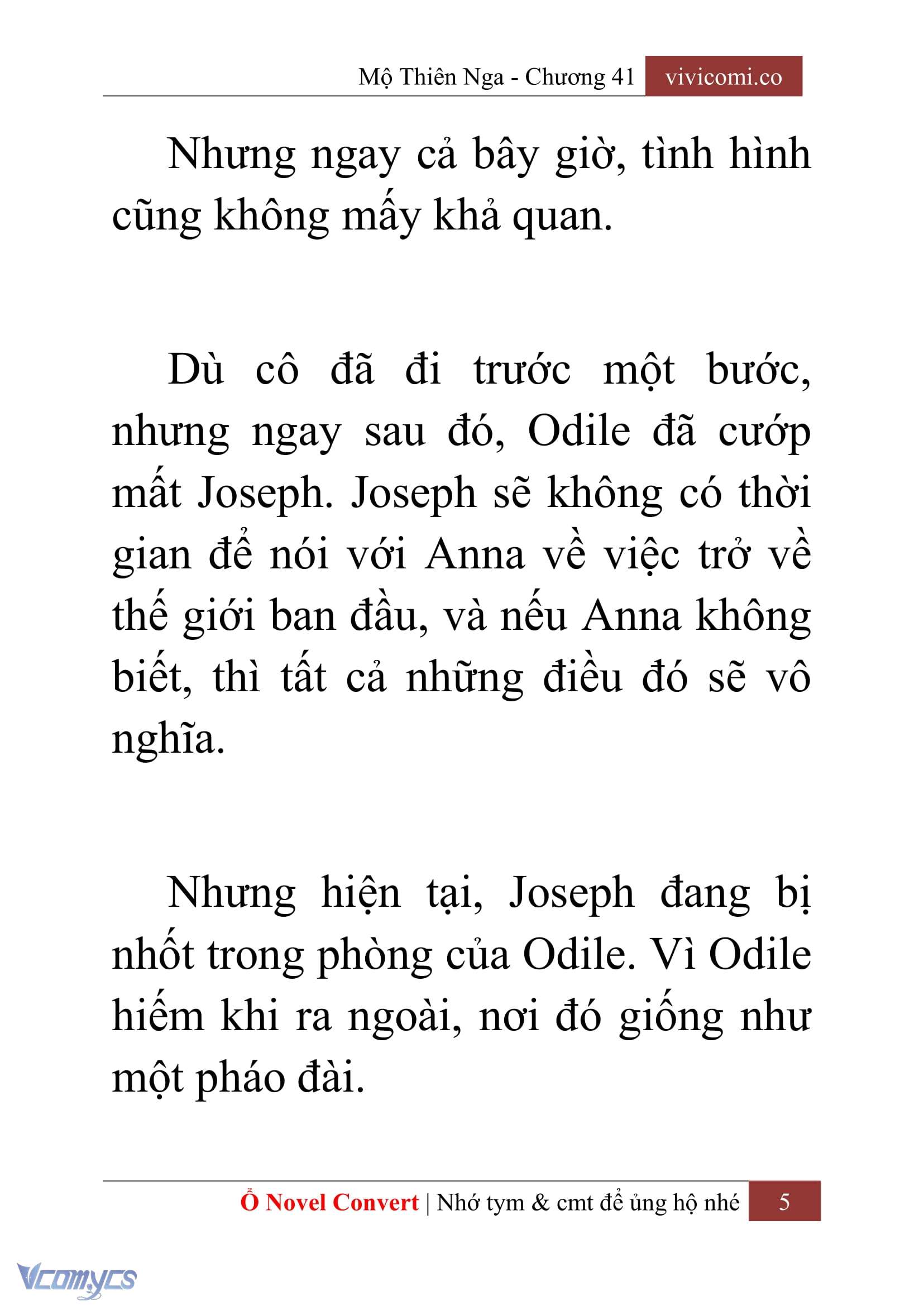 [Novel] Mộ Thiên Nga Chap 41 - Trang 2