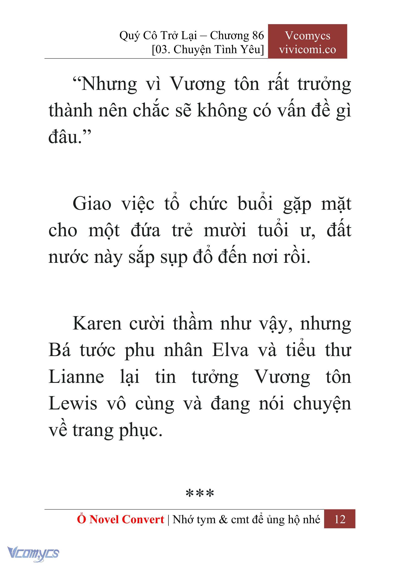 [Novel] Quý Cô Trở Lại Chap 86 - Trang 2
