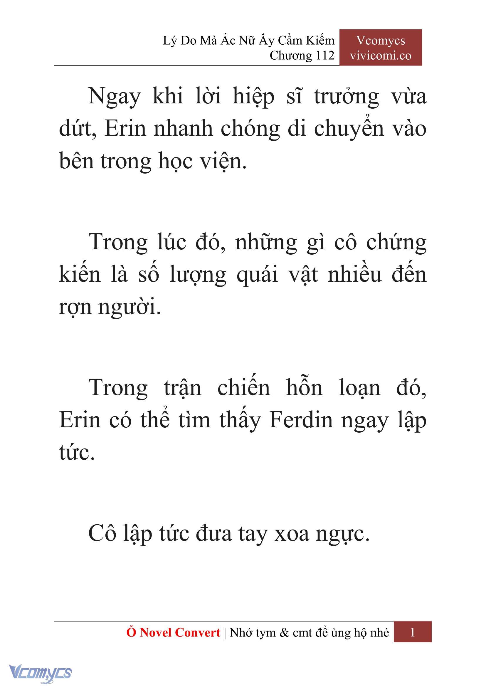 [Novel] Lý Do Mà Ác Nữ Ấy Cầm Kiếm Chap 112 - Trang 2