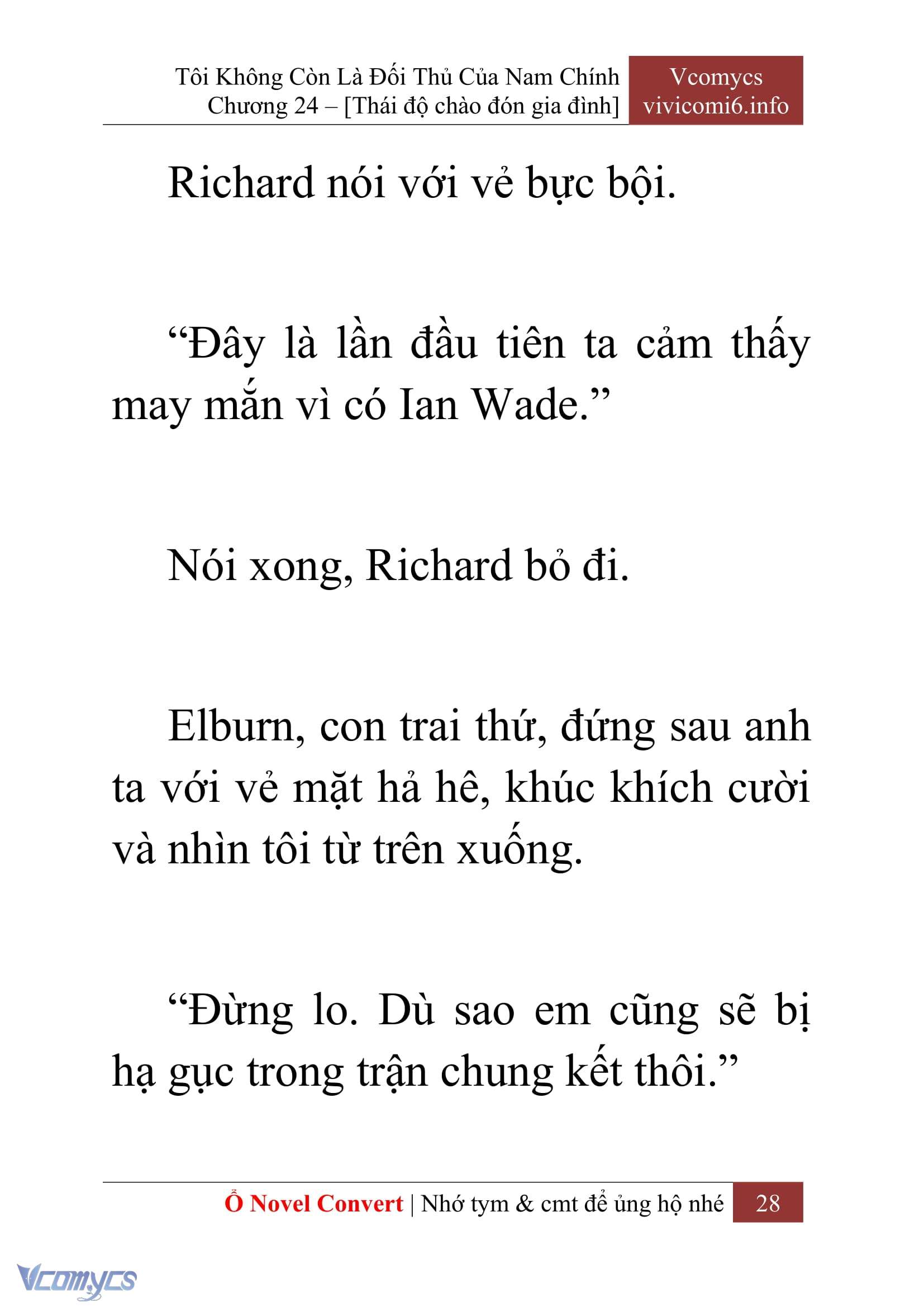 [Novel] Tôi Không Còn Là Đối Thủ Của Nam Chính Chap 24 - Trang 2