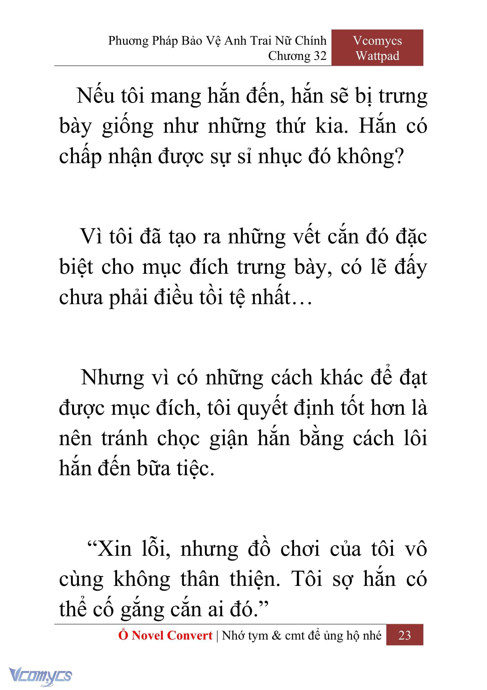 [Novel] Phương Pháp Bảo Vệ Anh Trai Nữ Chính Chap 32 - Trang 2