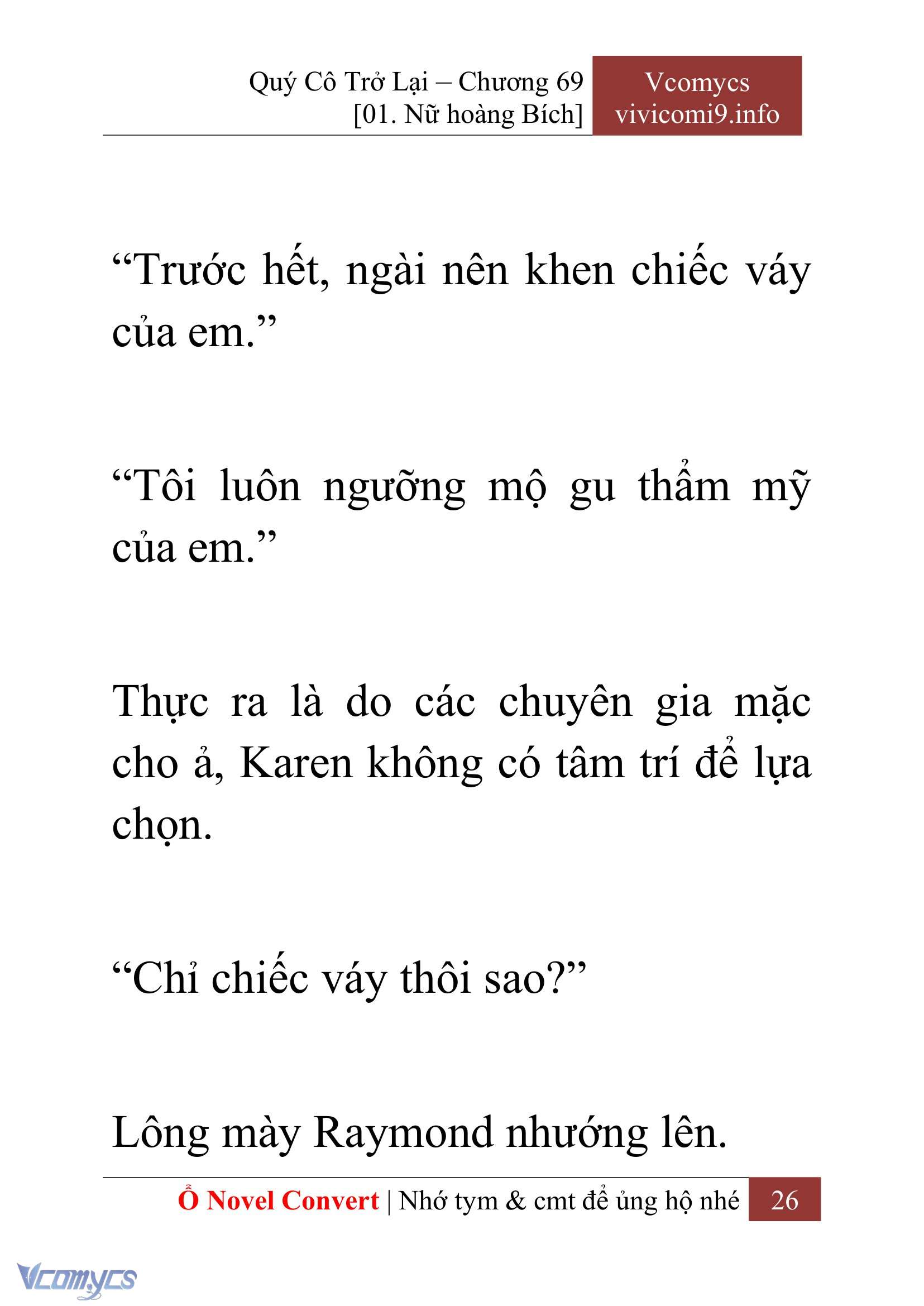[Novel] Quý Cô Trở Lại Chap 69 - Trang 2