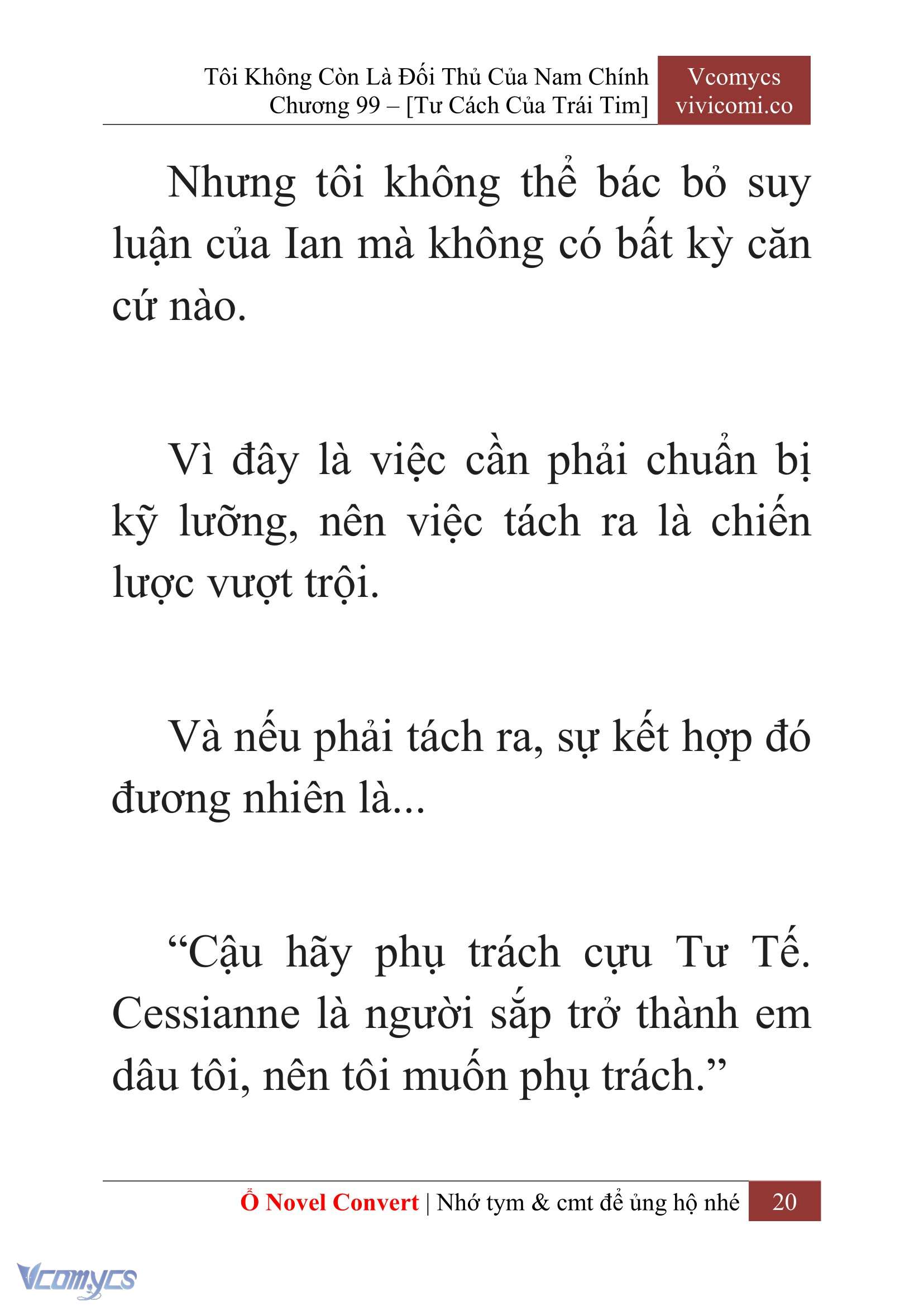 [Novel] Tôi Không Còn Là Đối Thủ Của Nam Chính Chap 99 - Trang 2