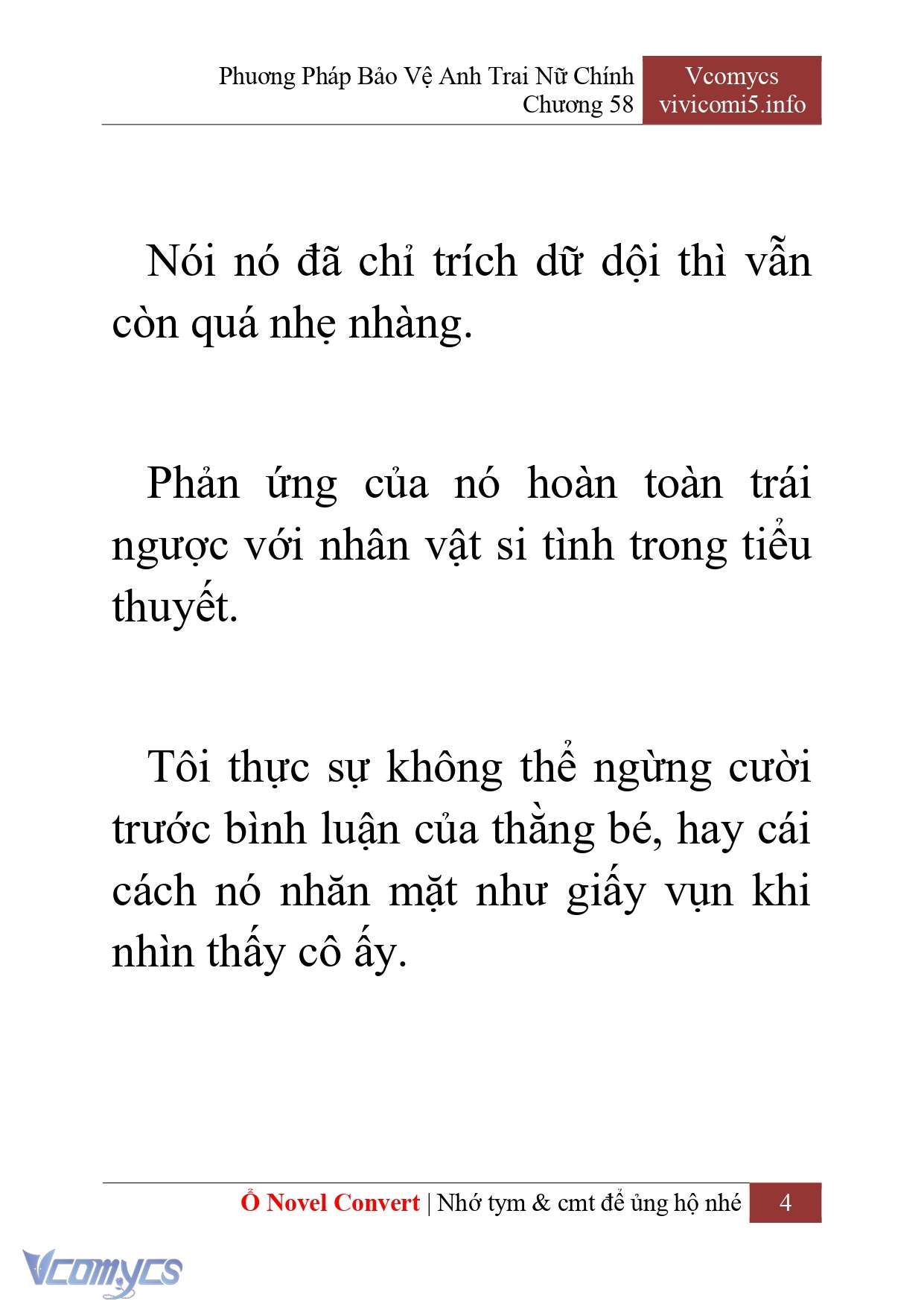 [Novel] Phương Pháp Bảo Vệ Anh Trai Nữ Chính Chap 58 - Trang 2