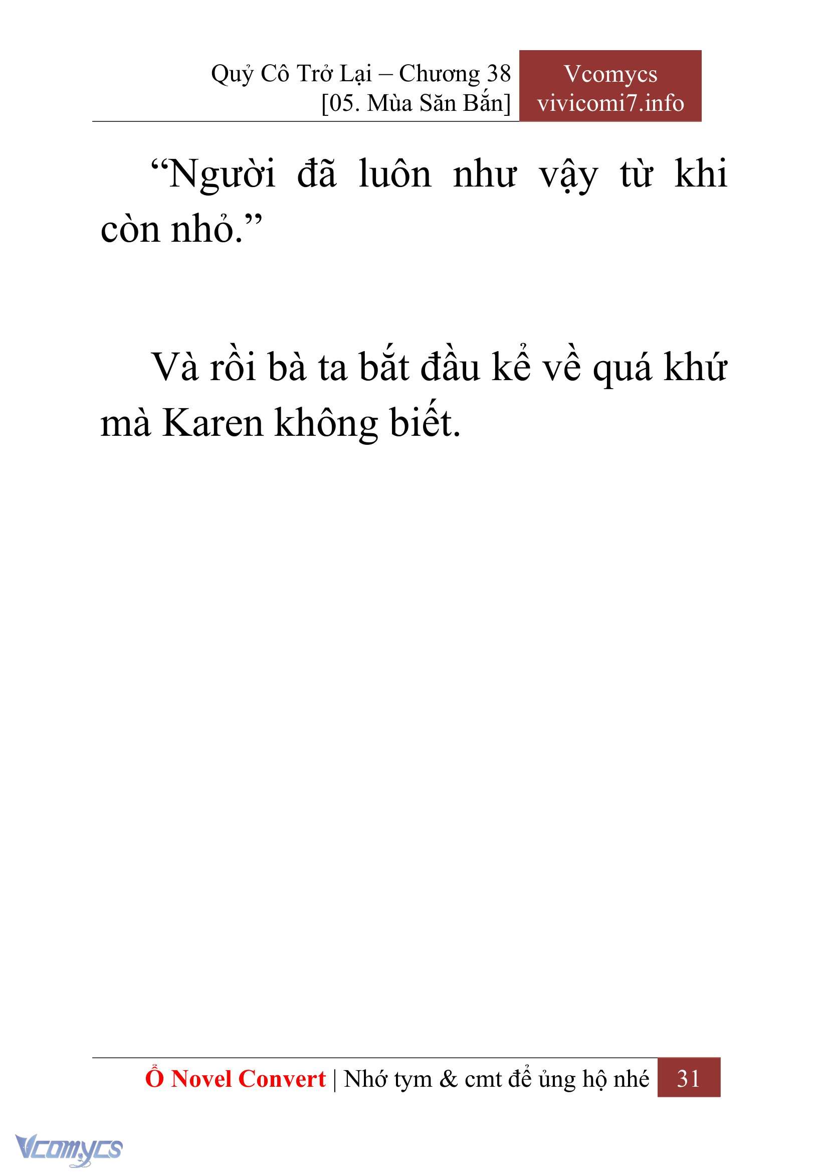 [Novel] Quý Cô Trở Lại Chap 38 - Trang 2