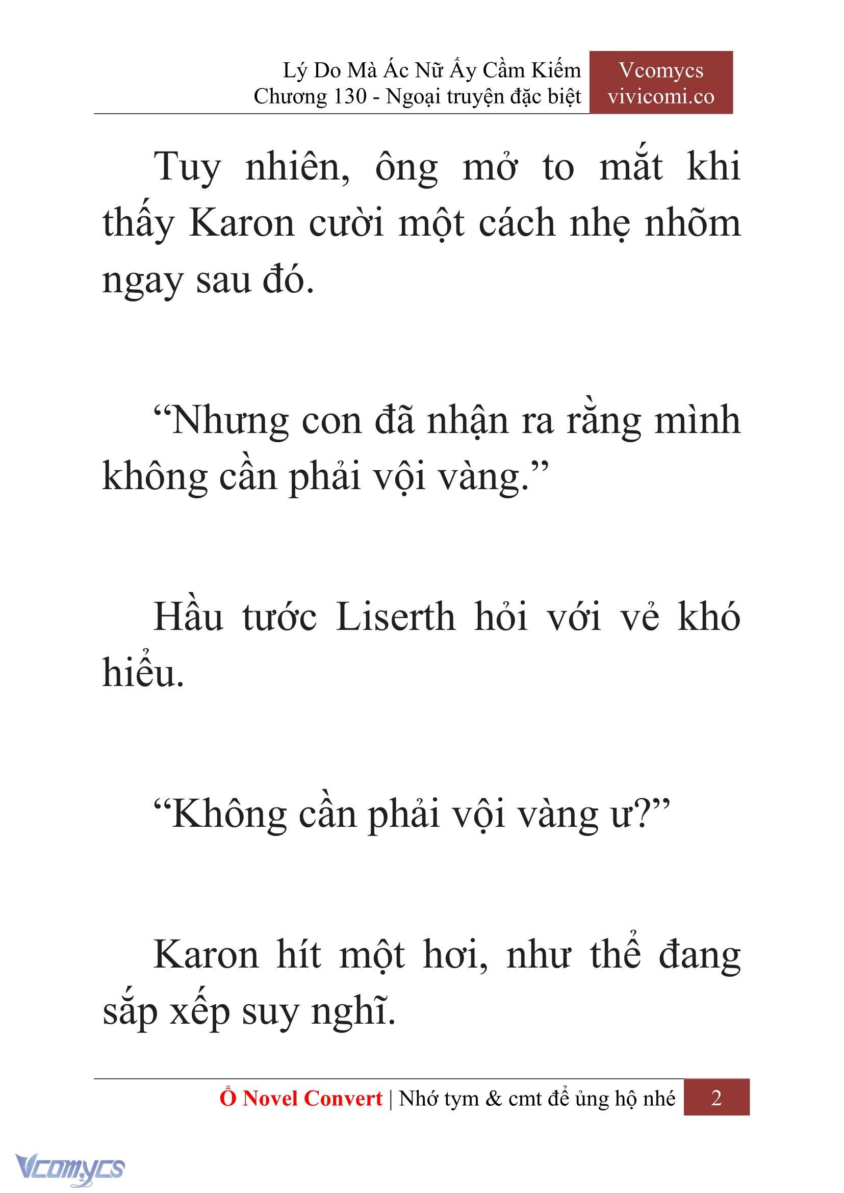 [Novel] Lý Do Mà Ác Nữ Ấy Cầm Kiếm Chap 130 - Trang 2
