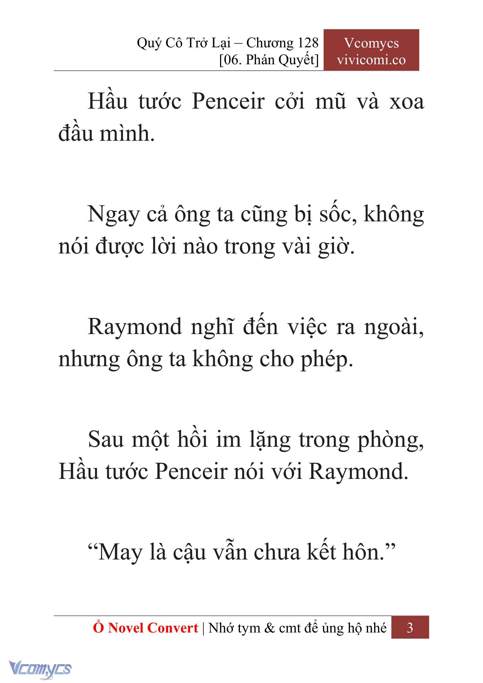 [Novel] Quý Cô Trở Lại Chap 128 - Next 