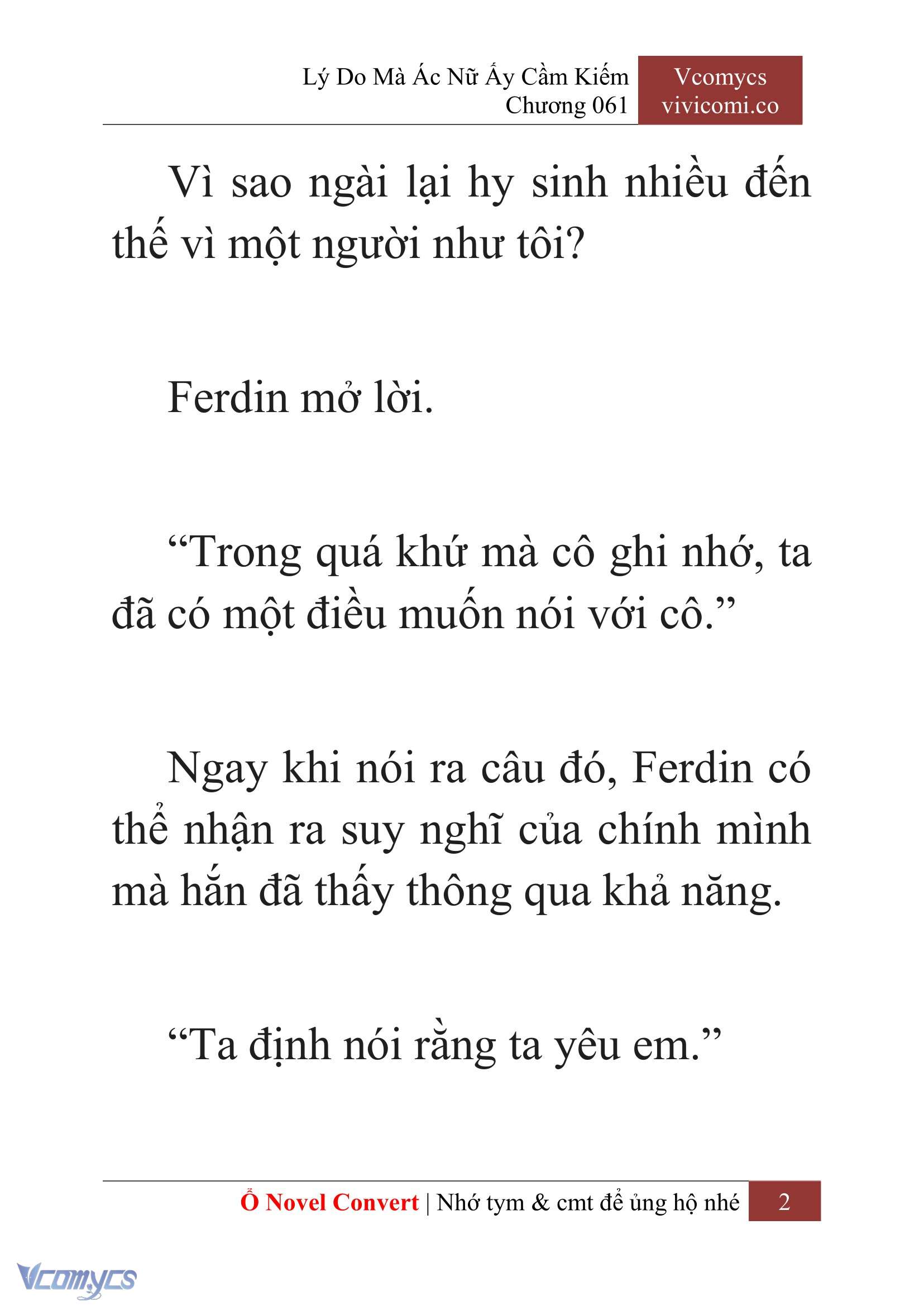 [Novel] Lý Do Mà Ác Nữ Ấy Cầm Kiếm Chap 61 - Trang 2