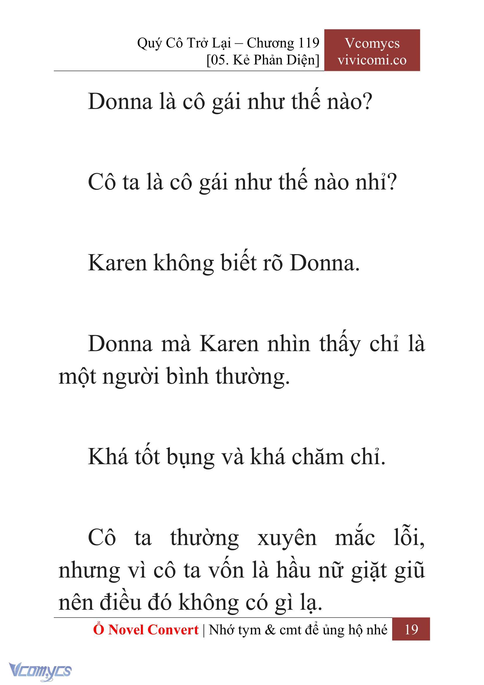 [Novel] Quý Cô Trở Lại Chap 119 - Trang 2
