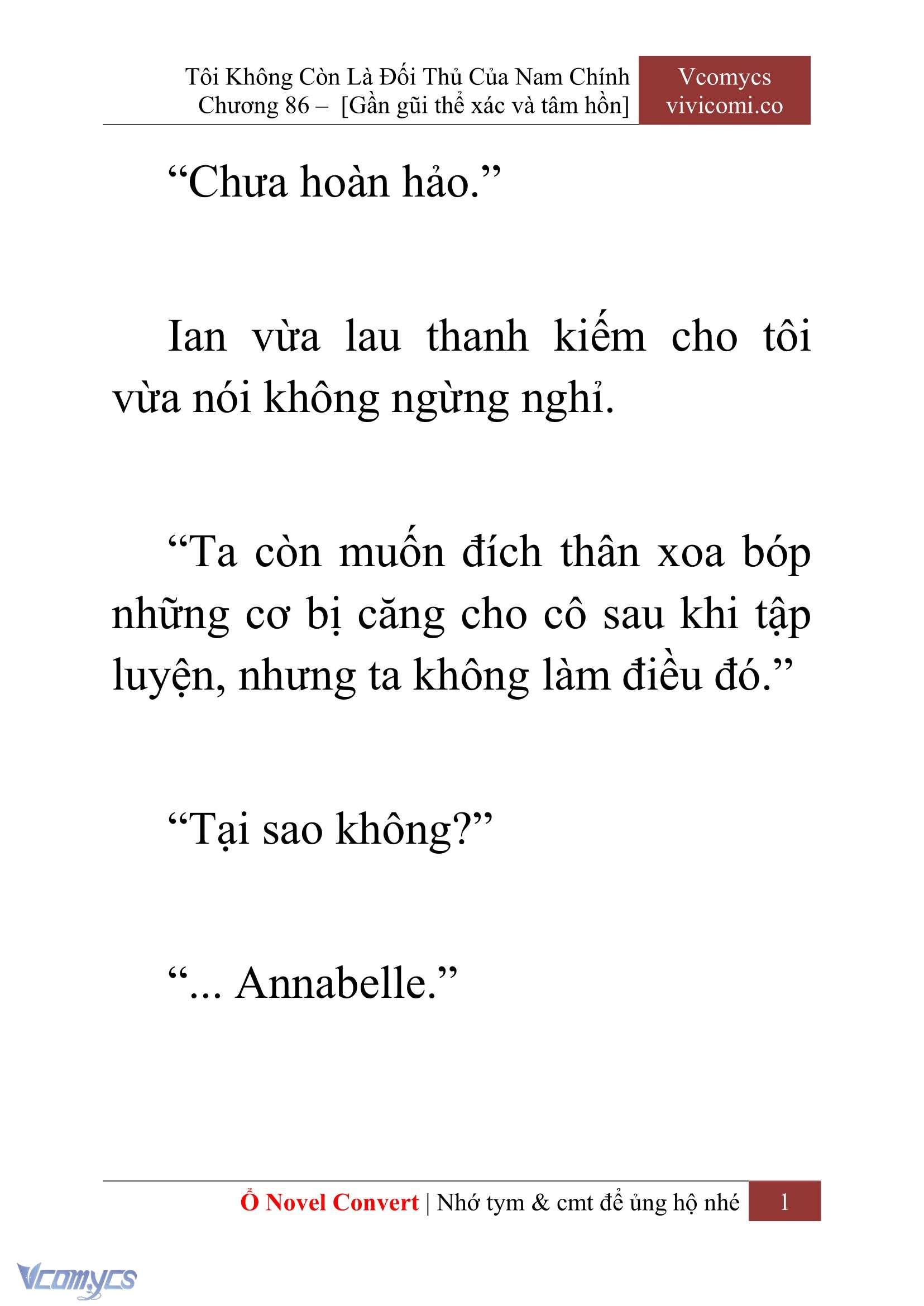 [Novel] Tôi Không Còn Là Đối Thủ Của Nam Chính Chap 86 - Trang 2