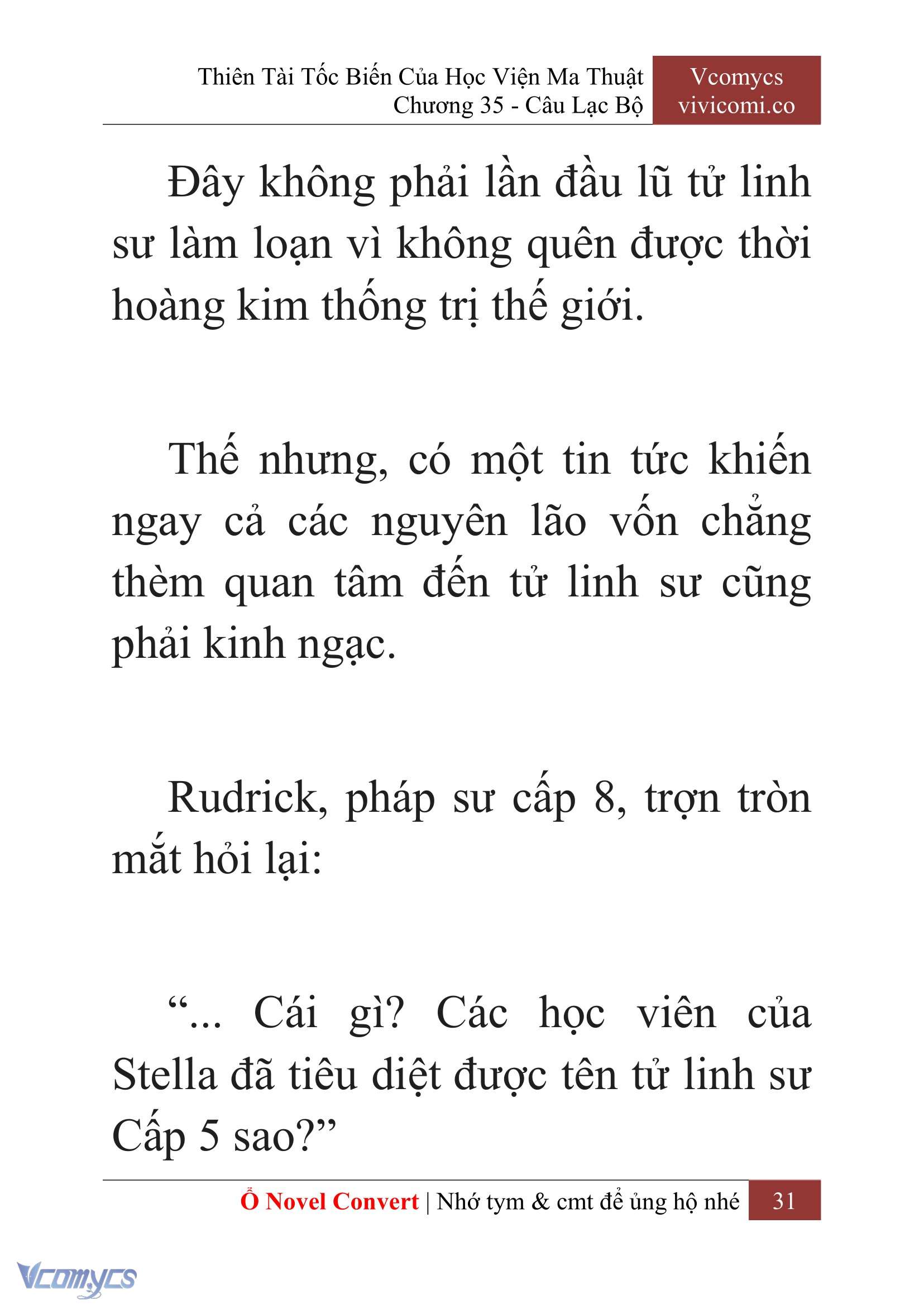 [Novel] Thiên Tài Tốc Biến Của Học Viện Ma Thuật Chap 35 - Next Chap 36