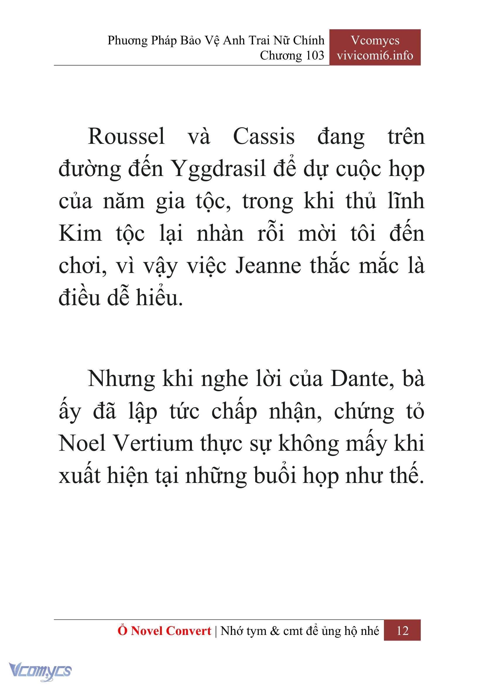 [Novel] Phương Pháp Bảo Vệ Anh Trai Nữ Chính Chap 103 - Trang 2