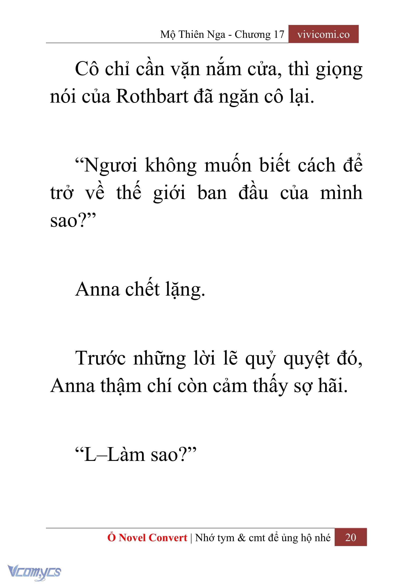 [Novel] Mộ Thiên Nga Chap 17 - Trang 2