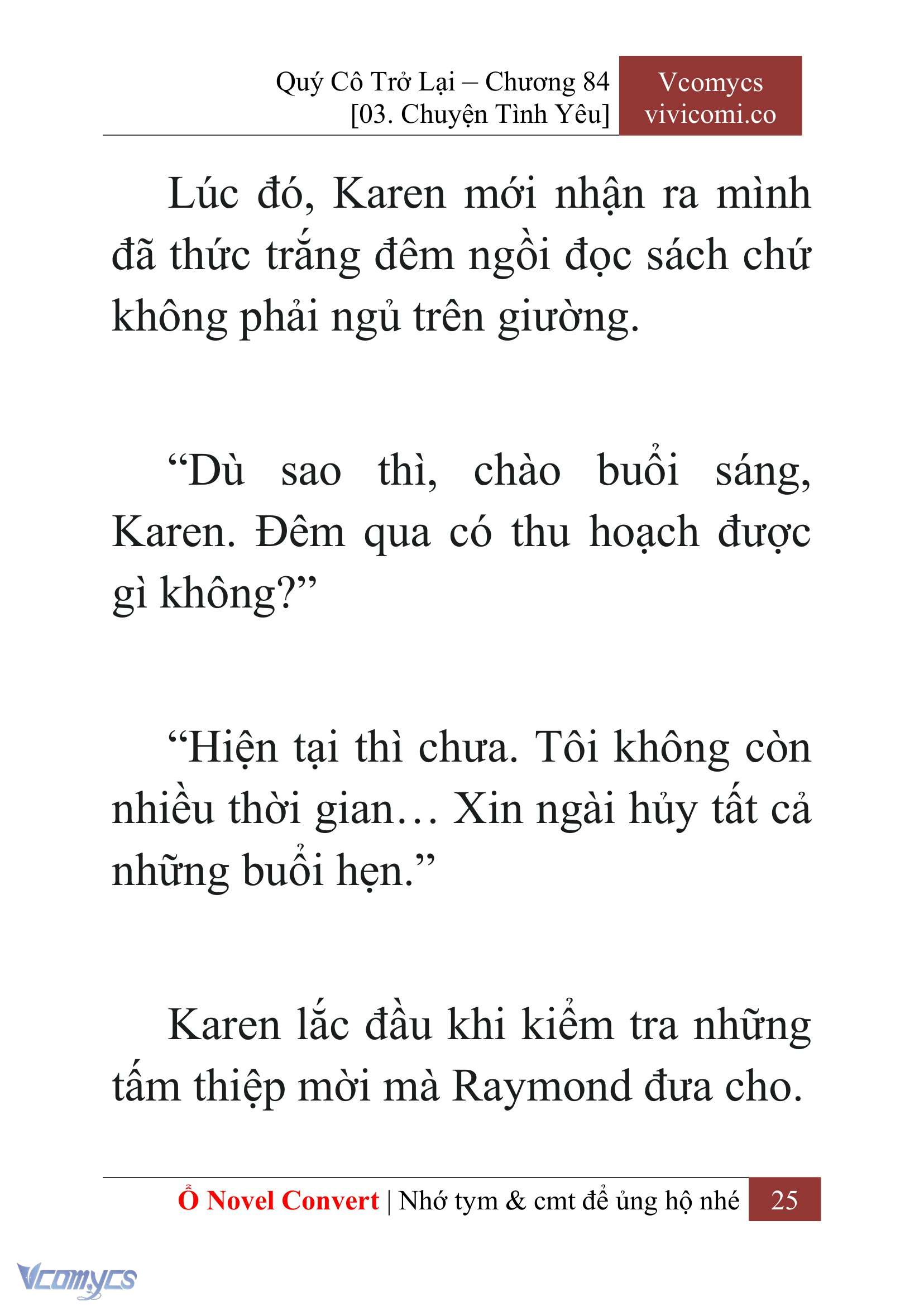 [Novel] Quý Cô Trở Lại Chap 84 - Trang 2