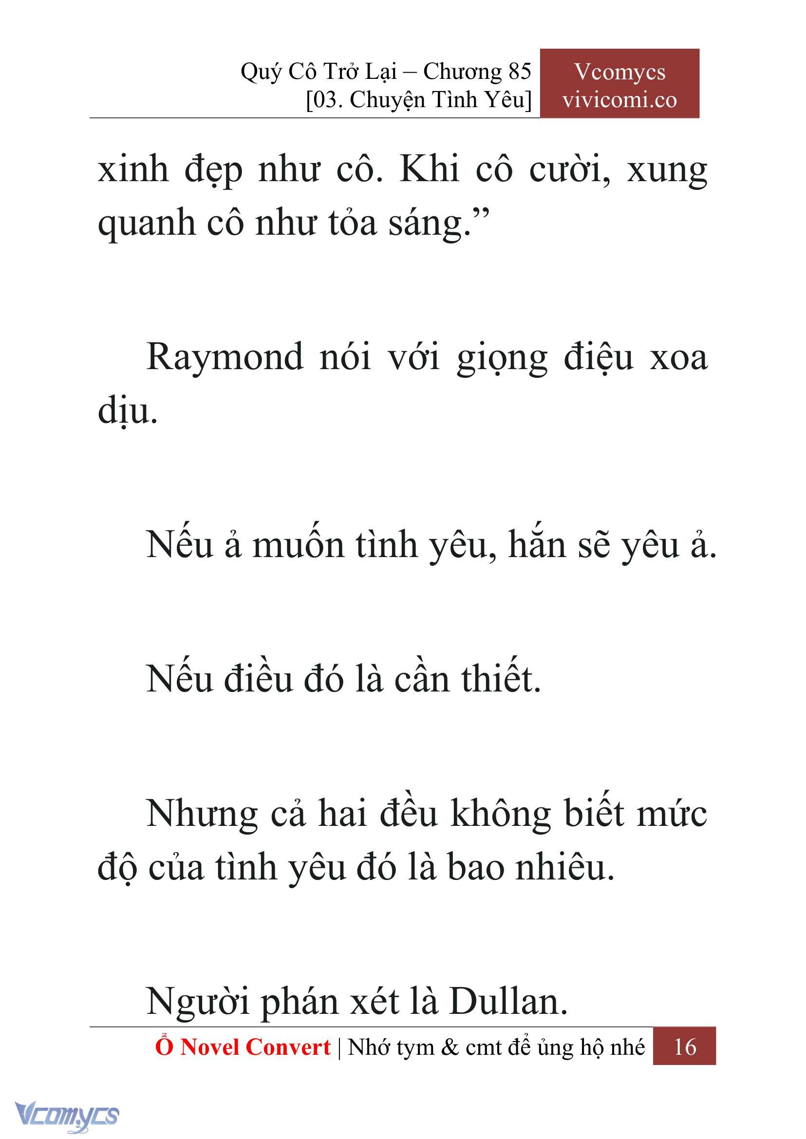 [Novel] Quý Cô Trở Lại Chap 85 - Trang 2