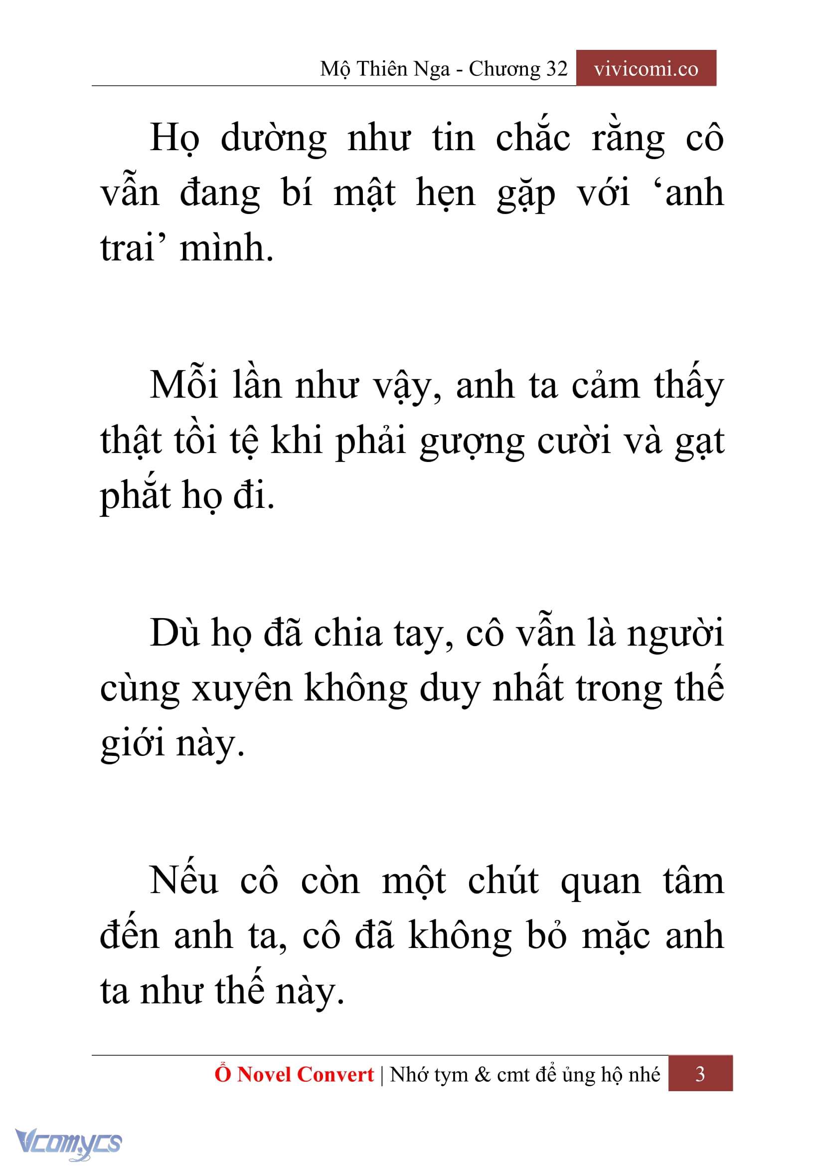 [Novel] Mộ Thiên Nga Chap 32 - Trang 2