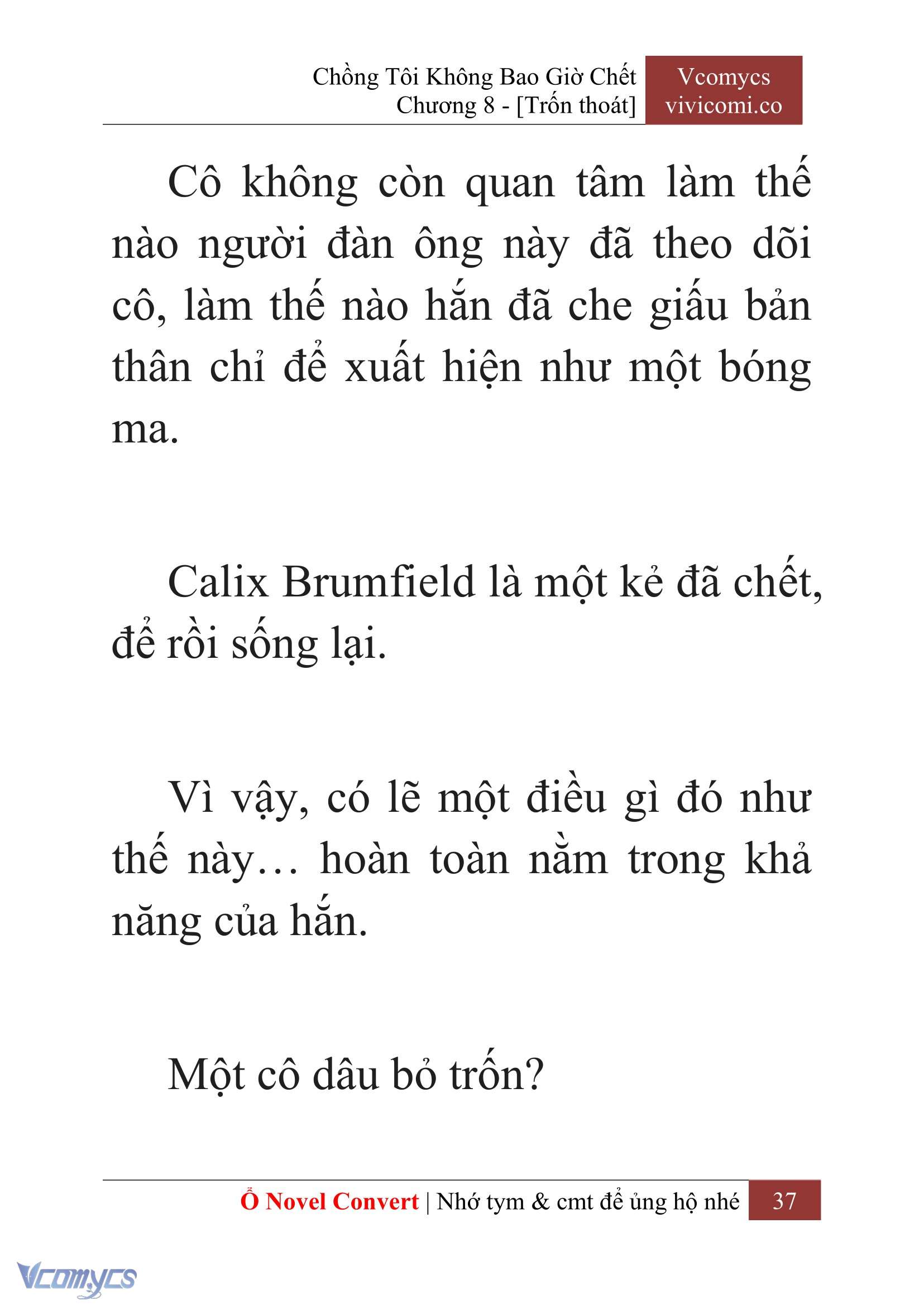 [Novel] Chồng Tôi Không Bao Giờ Chết Chap 8 - Trang 2