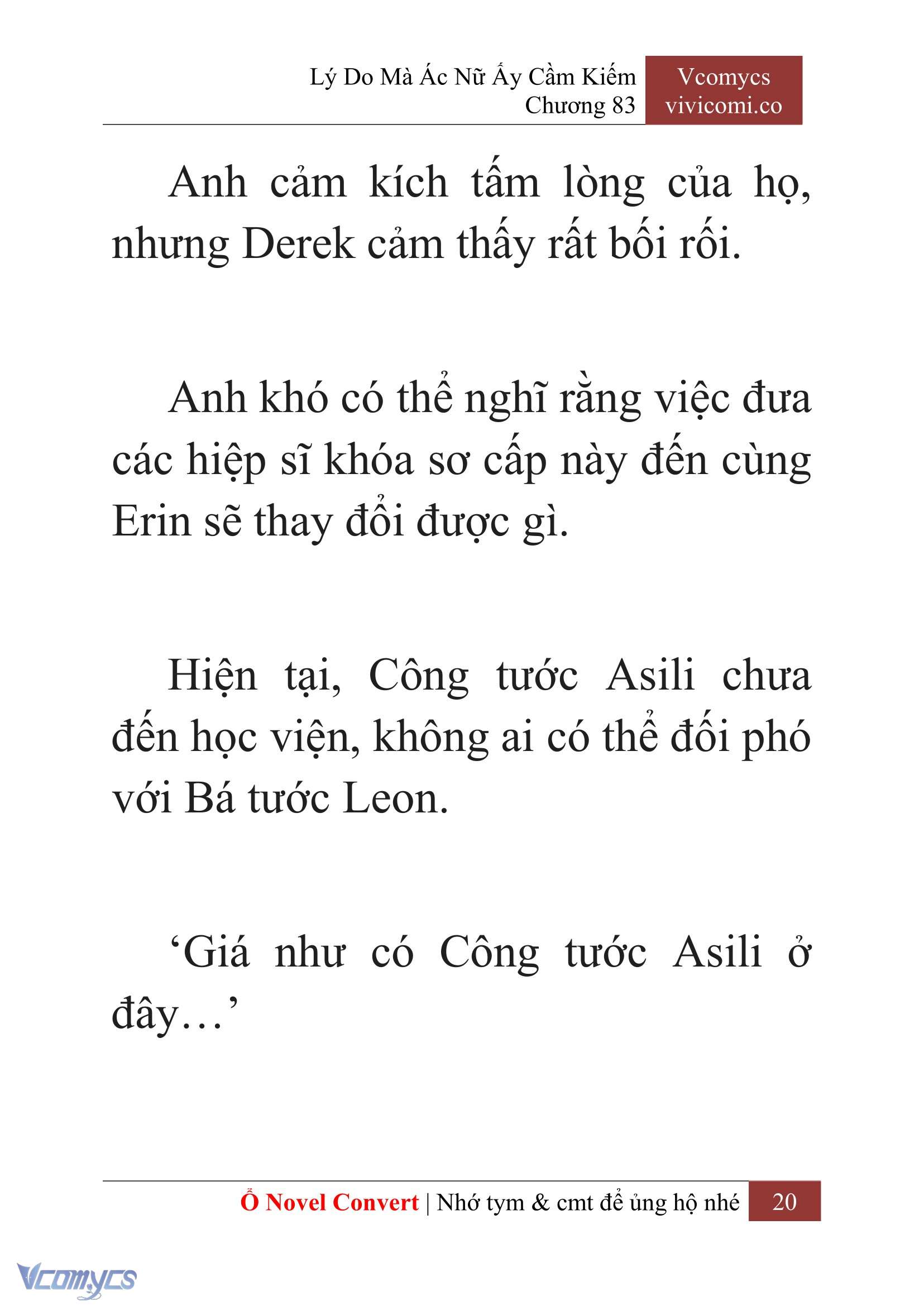 [Novel] Lý Do Mà Ác Nữ Ấy Cầm Kiếm Chap 83 - Trang 2