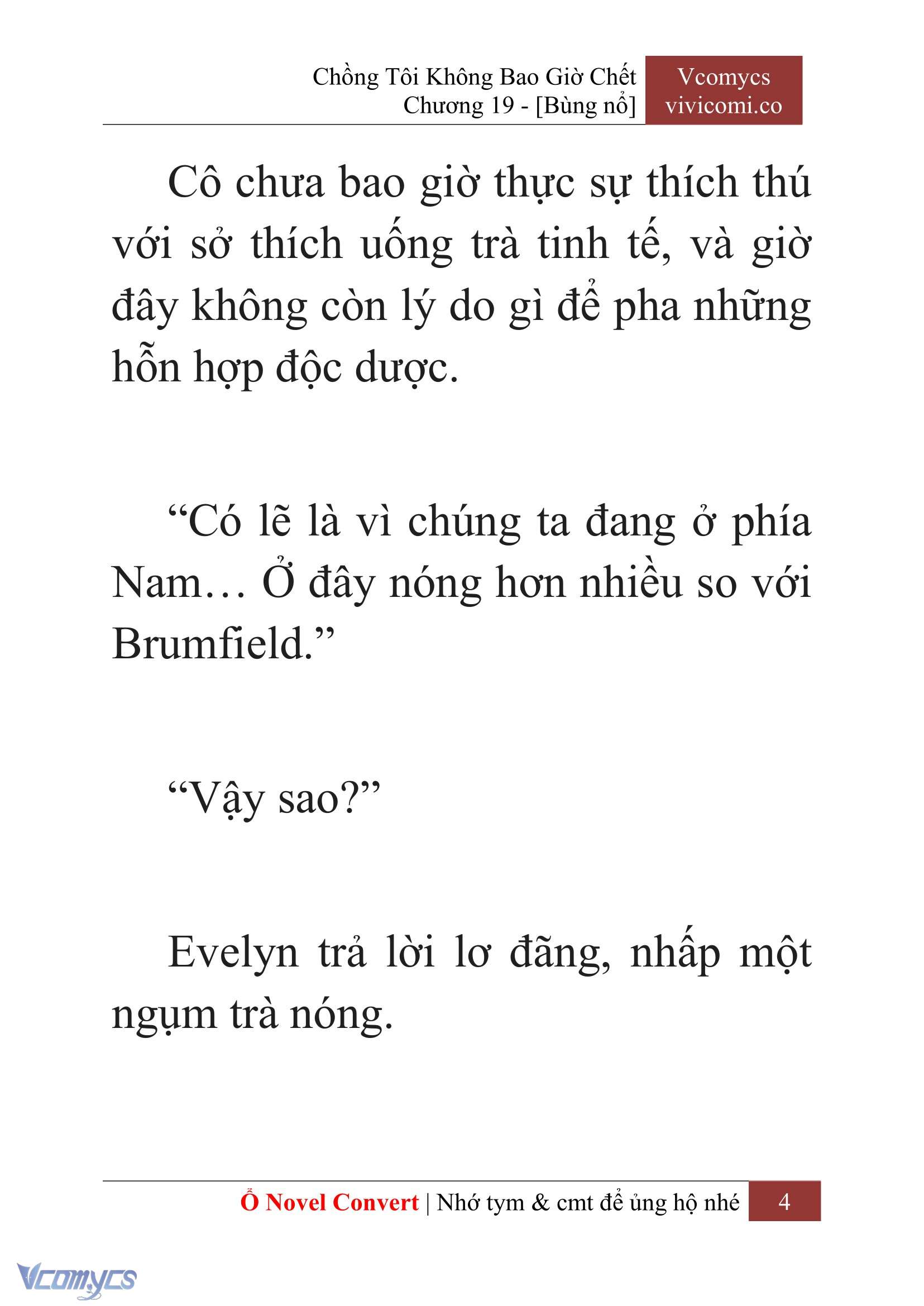 [Novel] Chồng Tôi Không Bao Giờ Chết Chap 19 - Trang 2