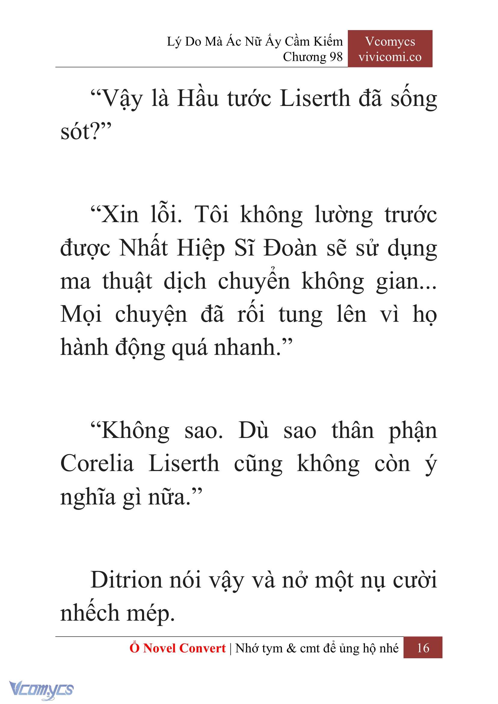 [Novel] Lý Do Mà Ác Nữ Ấy Cầm Kiếm Chap 98 - Trang 2