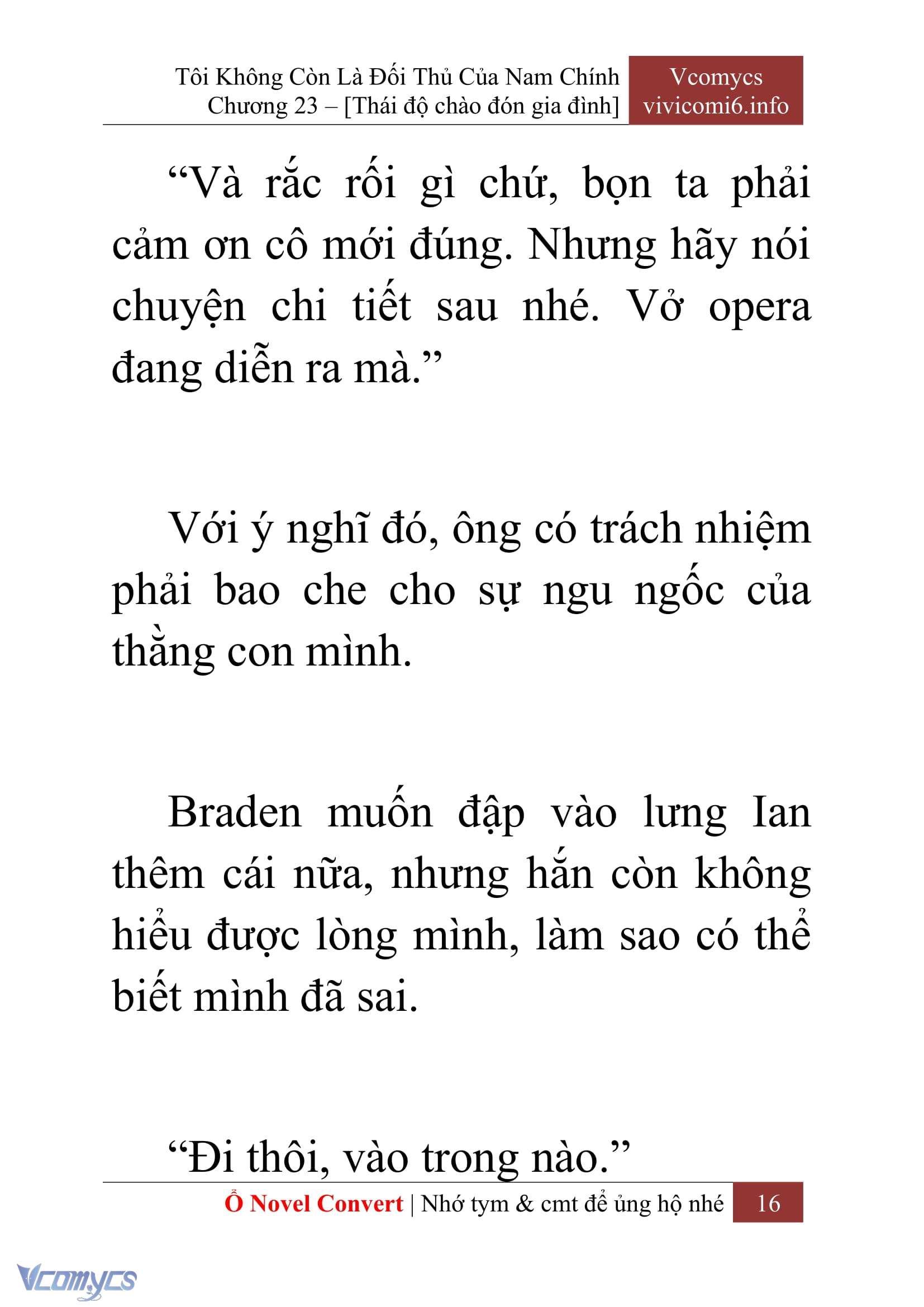 [Novel] Tôi Không Còn Là Đối Thủ Của Nam Chính Chap 23 - Trang 2