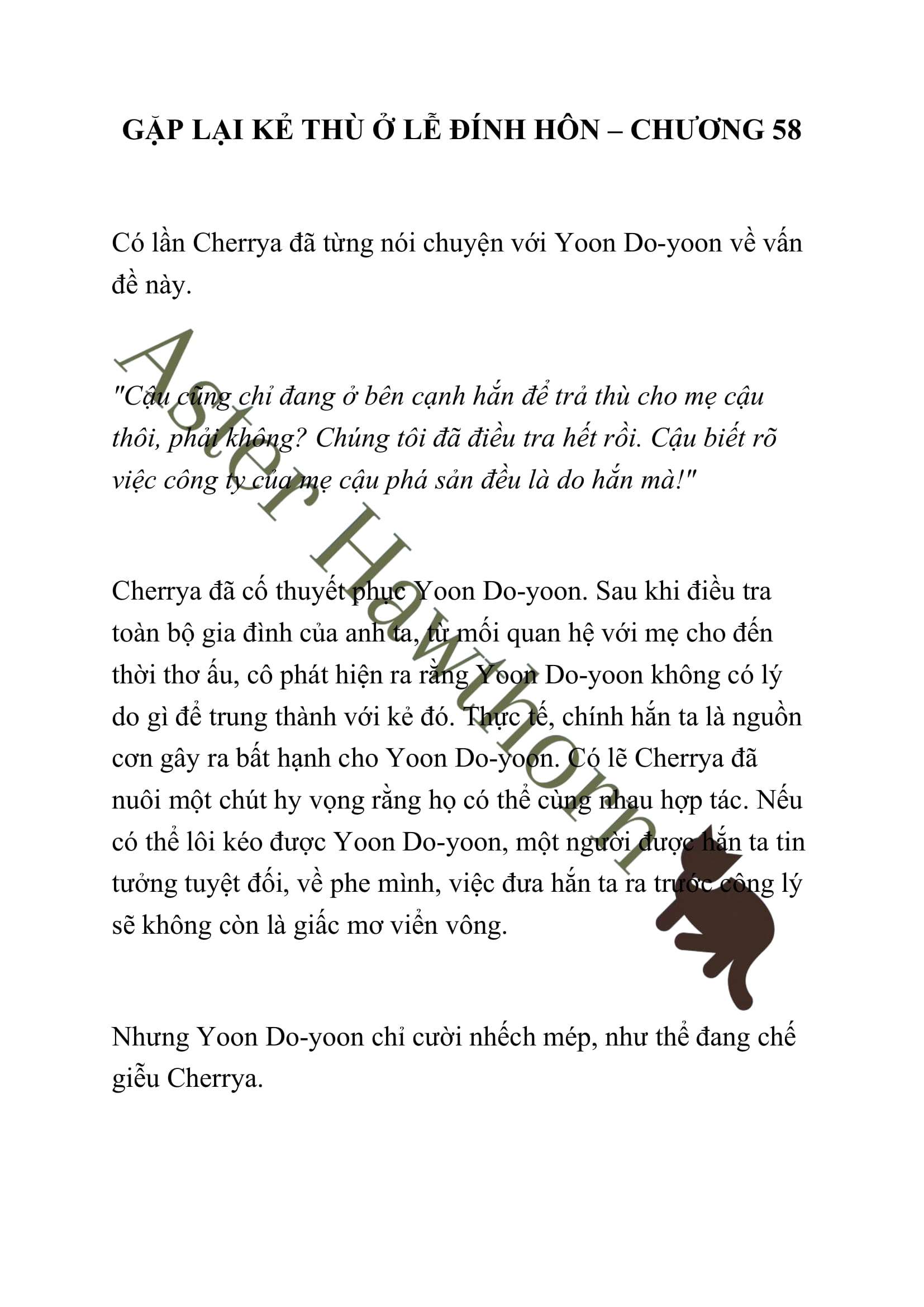 [NOVEL] Gặp Lại Kẻ Thù Ở Lễ Đính Hôn Chap 58 - Trang 2