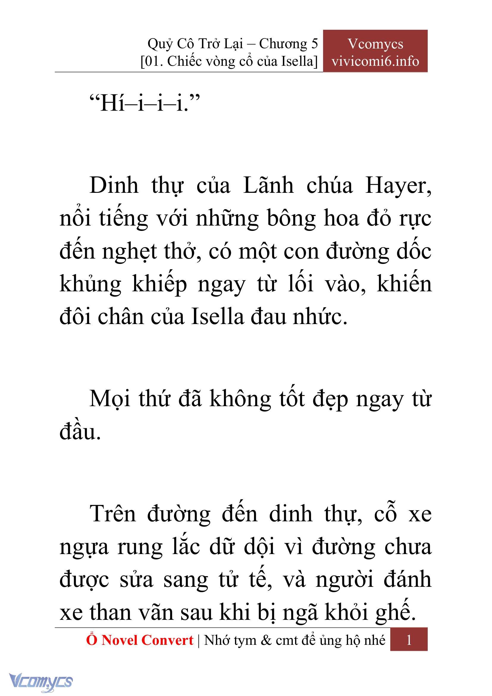 [Novel] Quý Cô Trở Lại Chap 5 - Trang 2