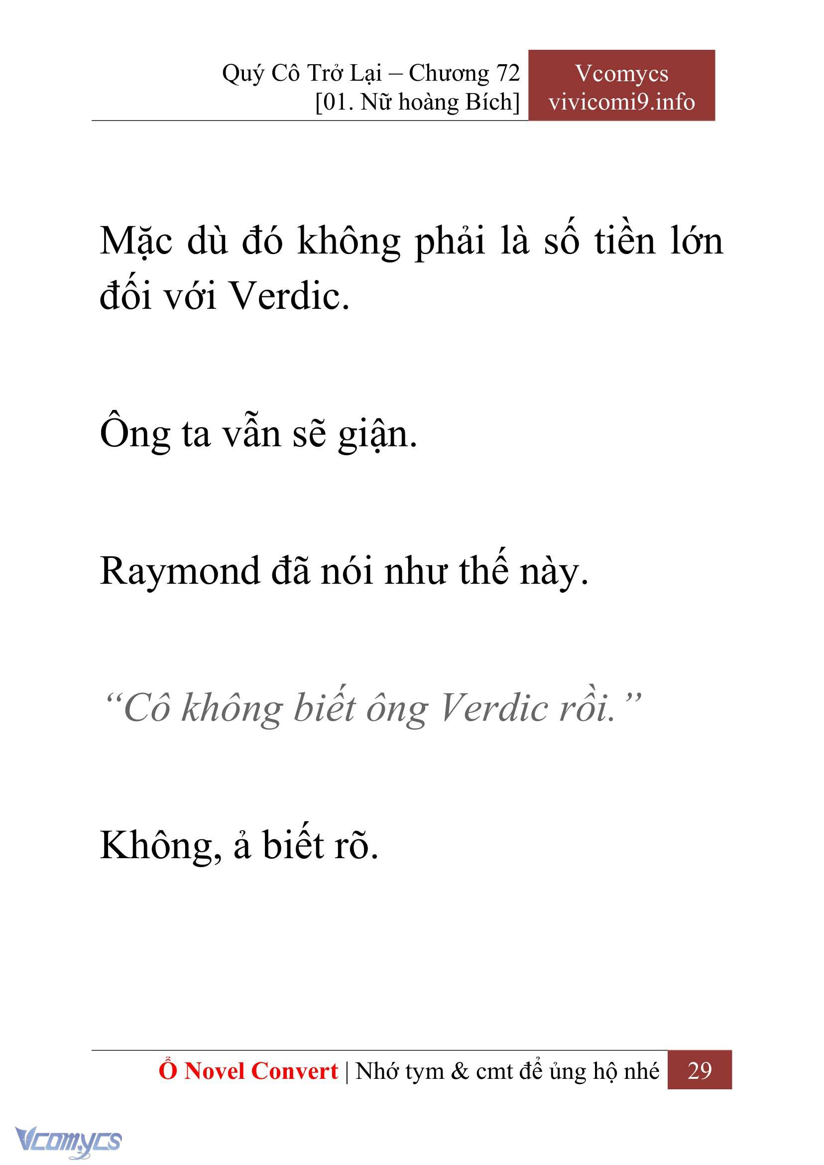 [Novel] Quý Cô Trở Lại Chap 72 - Trang 2