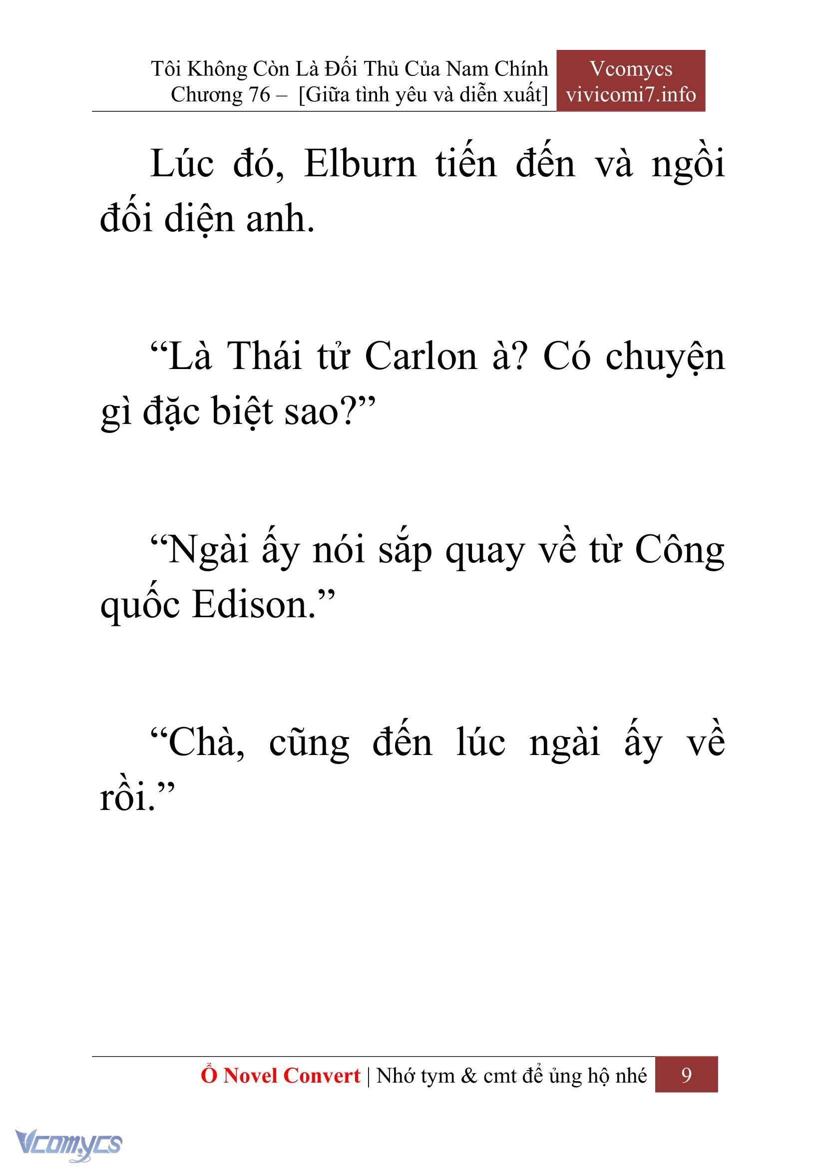 [Novel] Tôi Không Còn Là Đối Thủ Của Nam Chính Chap 76 - Trang 2