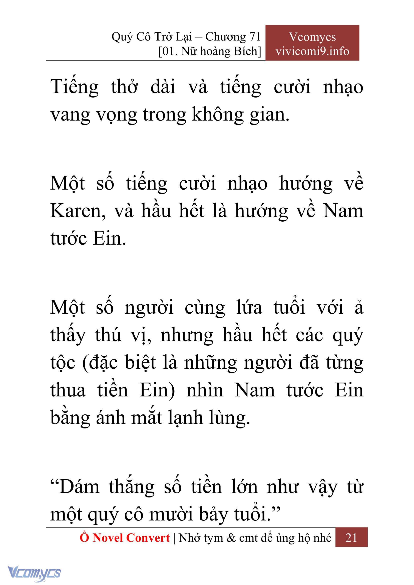 [Novel] Quý Cô Trở Lại Chap 71 - Trang 2