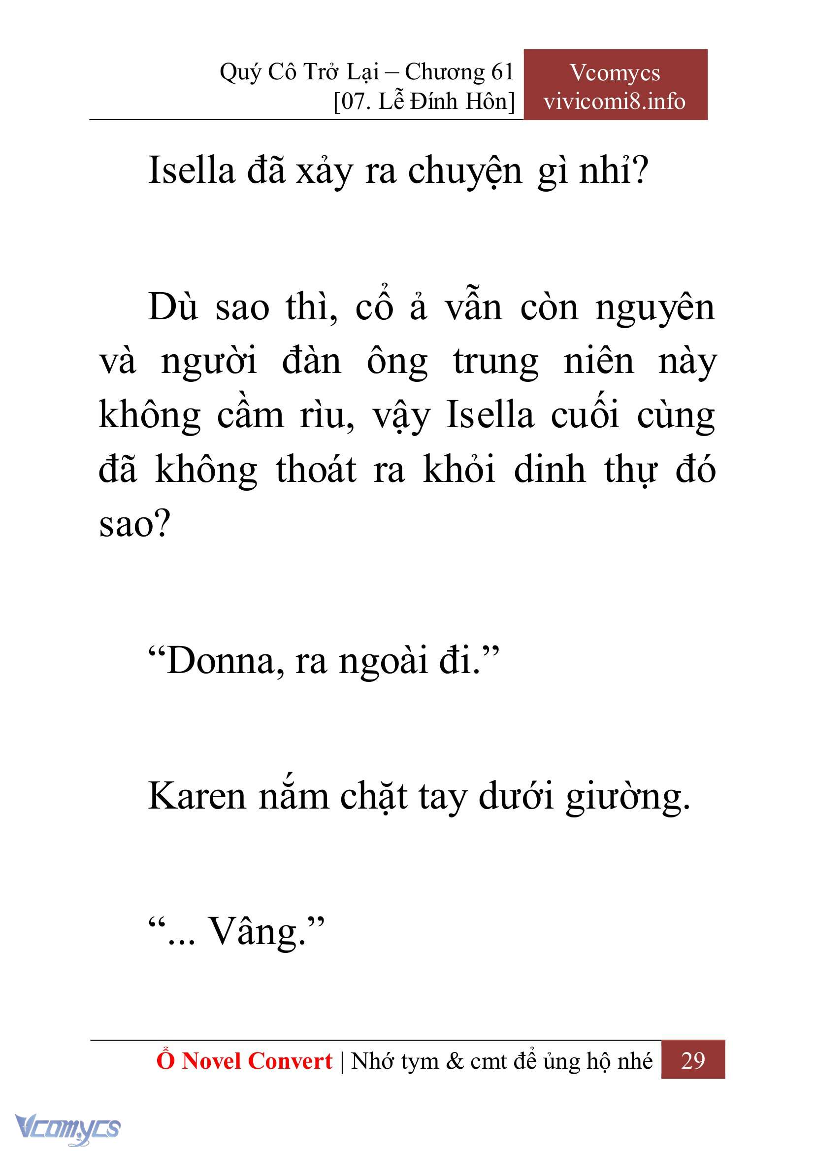 [Novel] Quý Cô Trở Lại Chap 61 - Trang 2