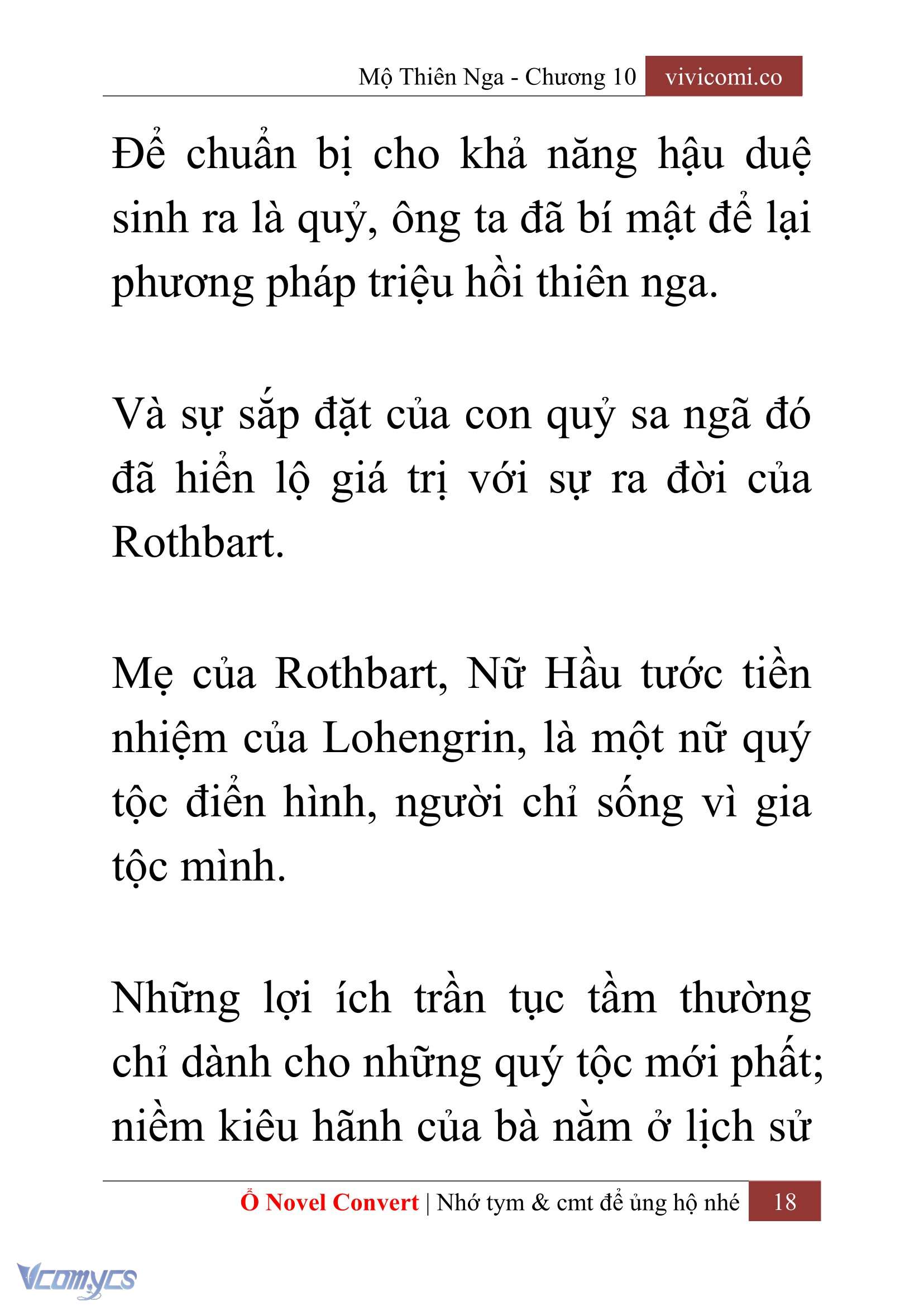 [Novel] Mộ Thiên Nga Chap 10 - Trang 2