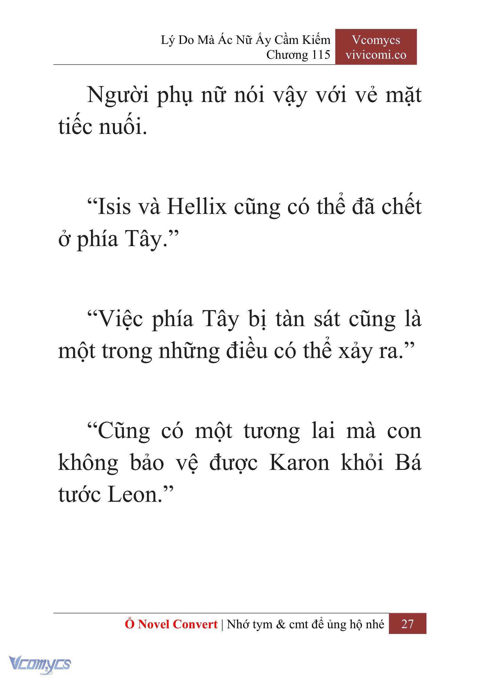 [Novel] Lý Do Mà Ác Nữ Ấy Cầm Kiếm Chap 115 - Trang 2