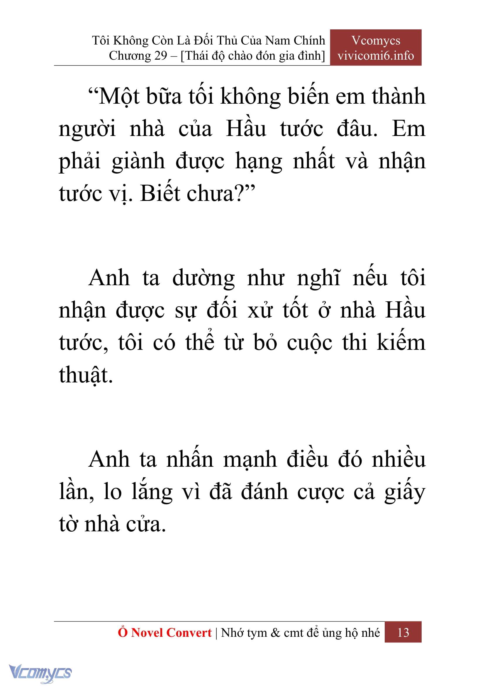 [Novel] Tôi Không Còn Là Đối Thủ Của Nam Chính Chap 29 - Trang 2