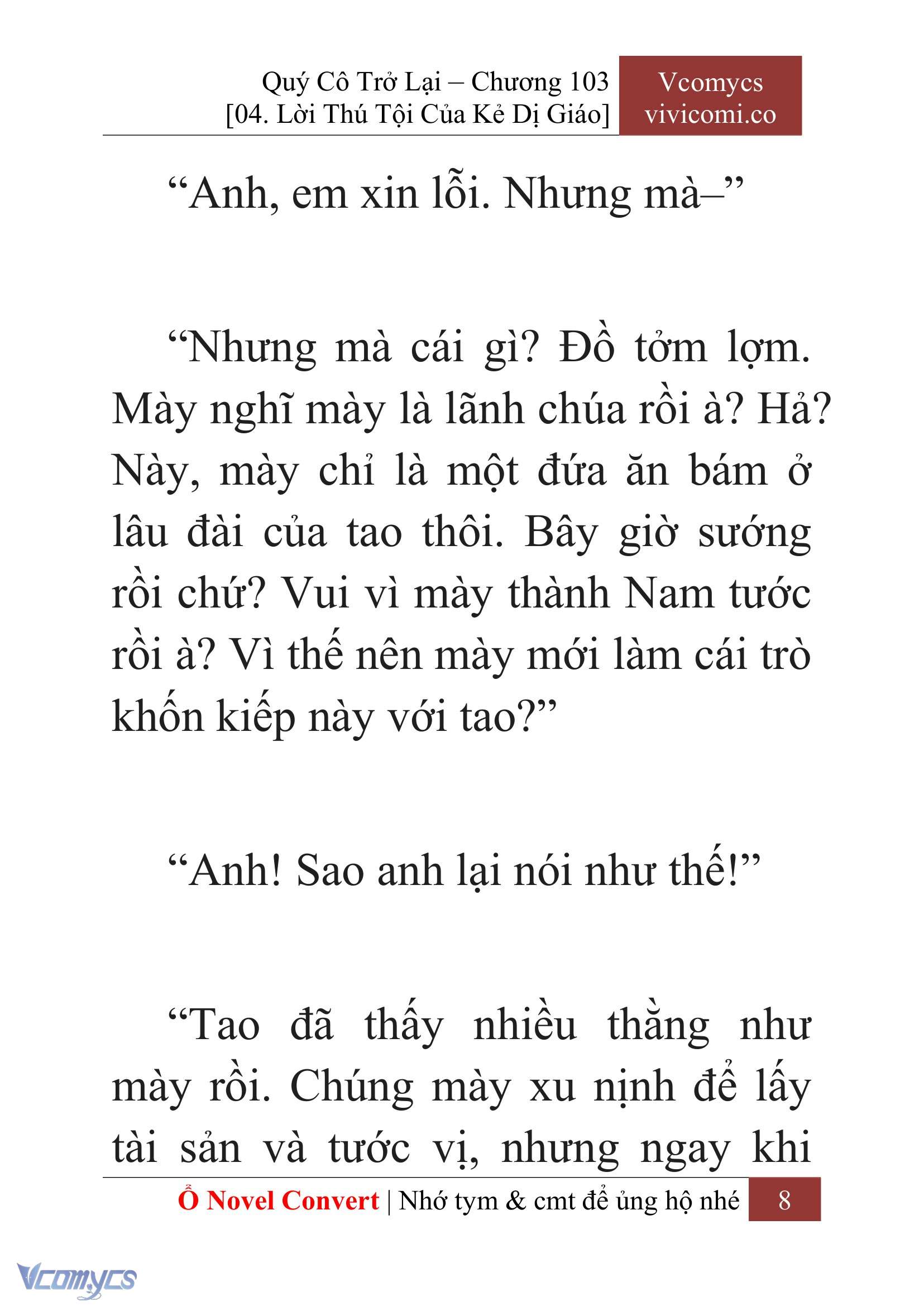 [Novel] Quý Cô Trở Lại Chap 103 - Trang 2